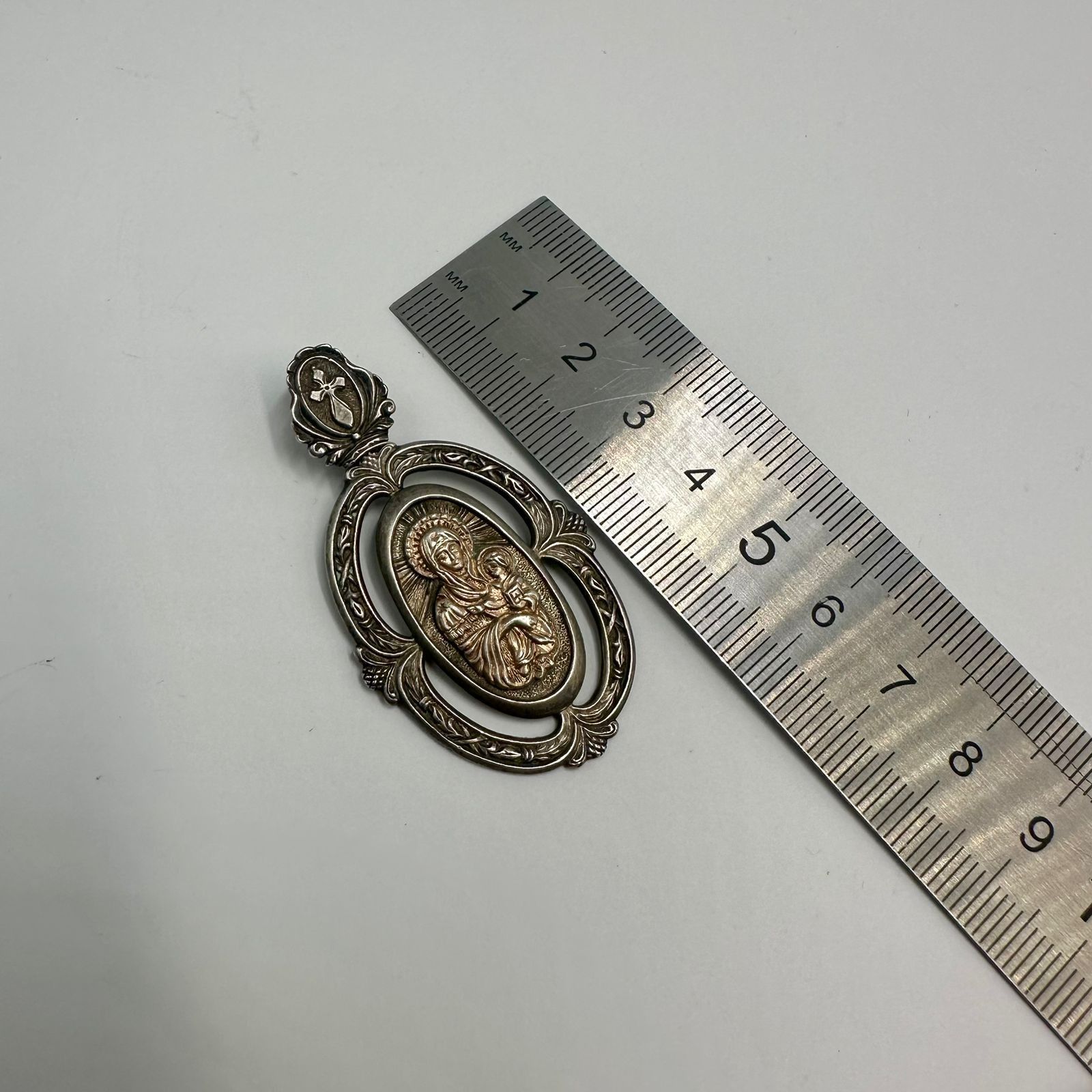 Vintage Vintage Sterling Silver 925 Mary & Child Pendant 10.4g Size ONE SIZE - 3 Thumbnail