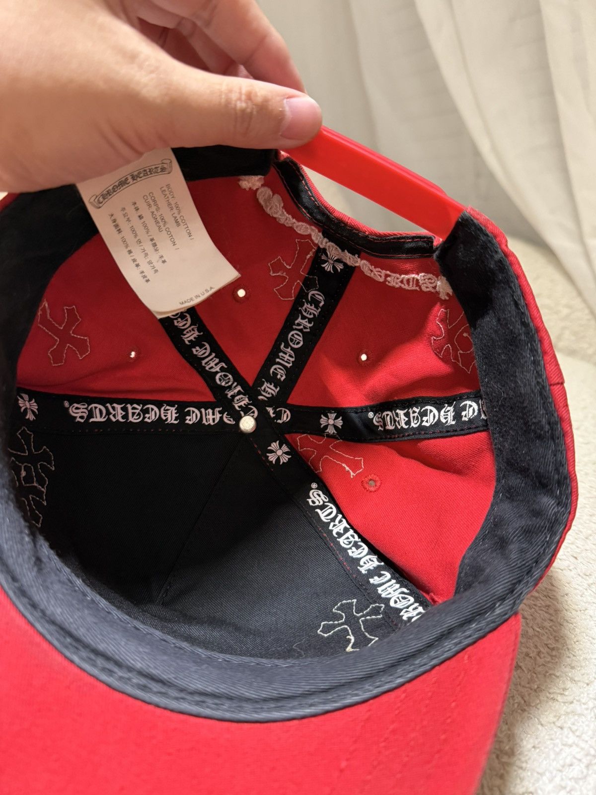Chrome Hearts Chrome hearts patch cross red cap Size ONE SIZE - 6 Thumbnail