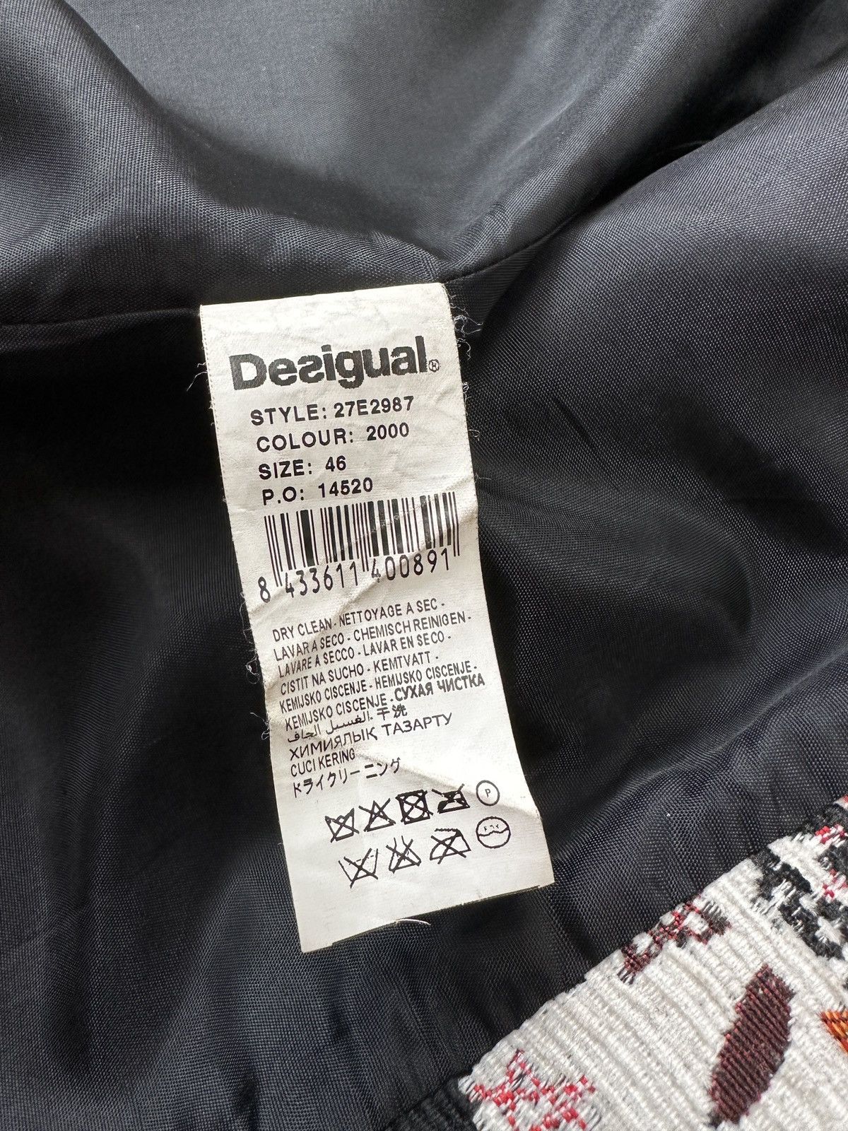 Desigual DESIGUAL Multicolor Jacquard Pattern Women’s Coat size 46 Size L / US 10 / IT 46 - 12 Thumbnail