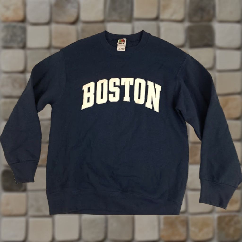 Fruit Of The Loom VINTAGE Boston Massachusetts Black Fruit of the Loom Sweatshirt Medium Short Description: No Size US M / EU 48-50 / 2 - 1 Thumbnail