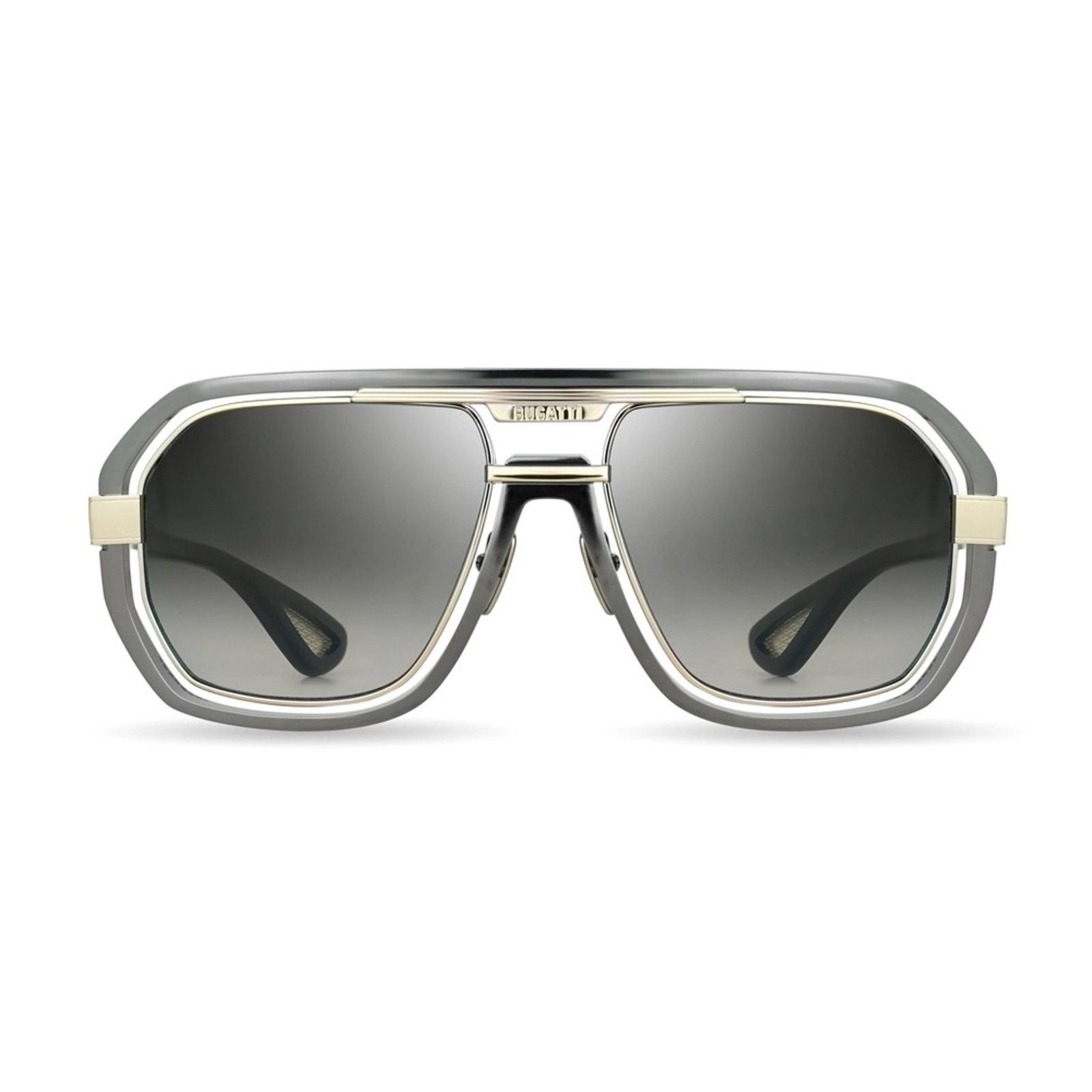Bugatti New! BUGATTI 08-GM/WG Stylish Gunmetal White Gold Sunglasses Size ONE SIZE - 8 Thumbnail