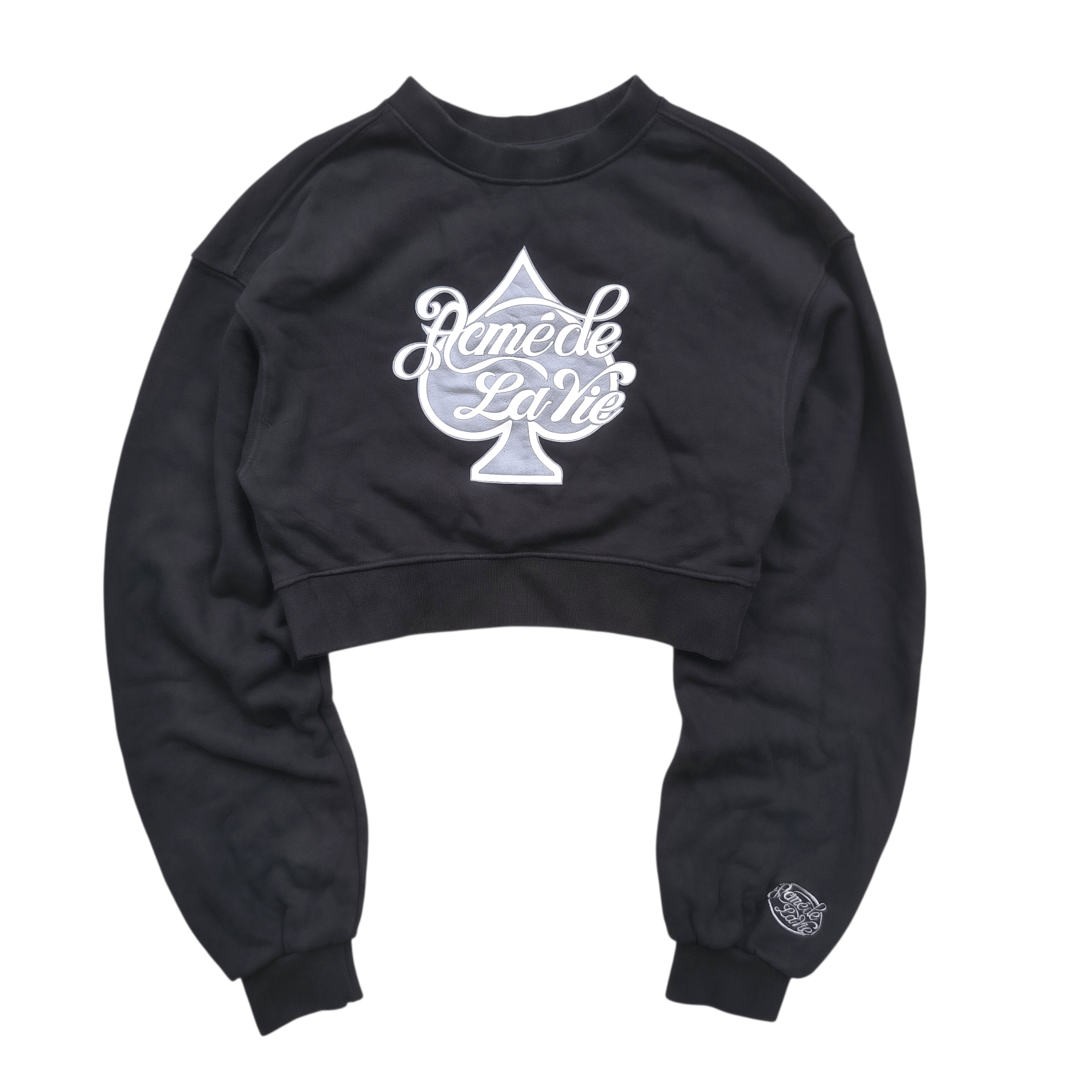 acme de la vie ACME DE LA VIE x LISA Spade Script Crop Sweatshirt Size M / US 6-8 / IT 42-44 - 1 Thumbnail