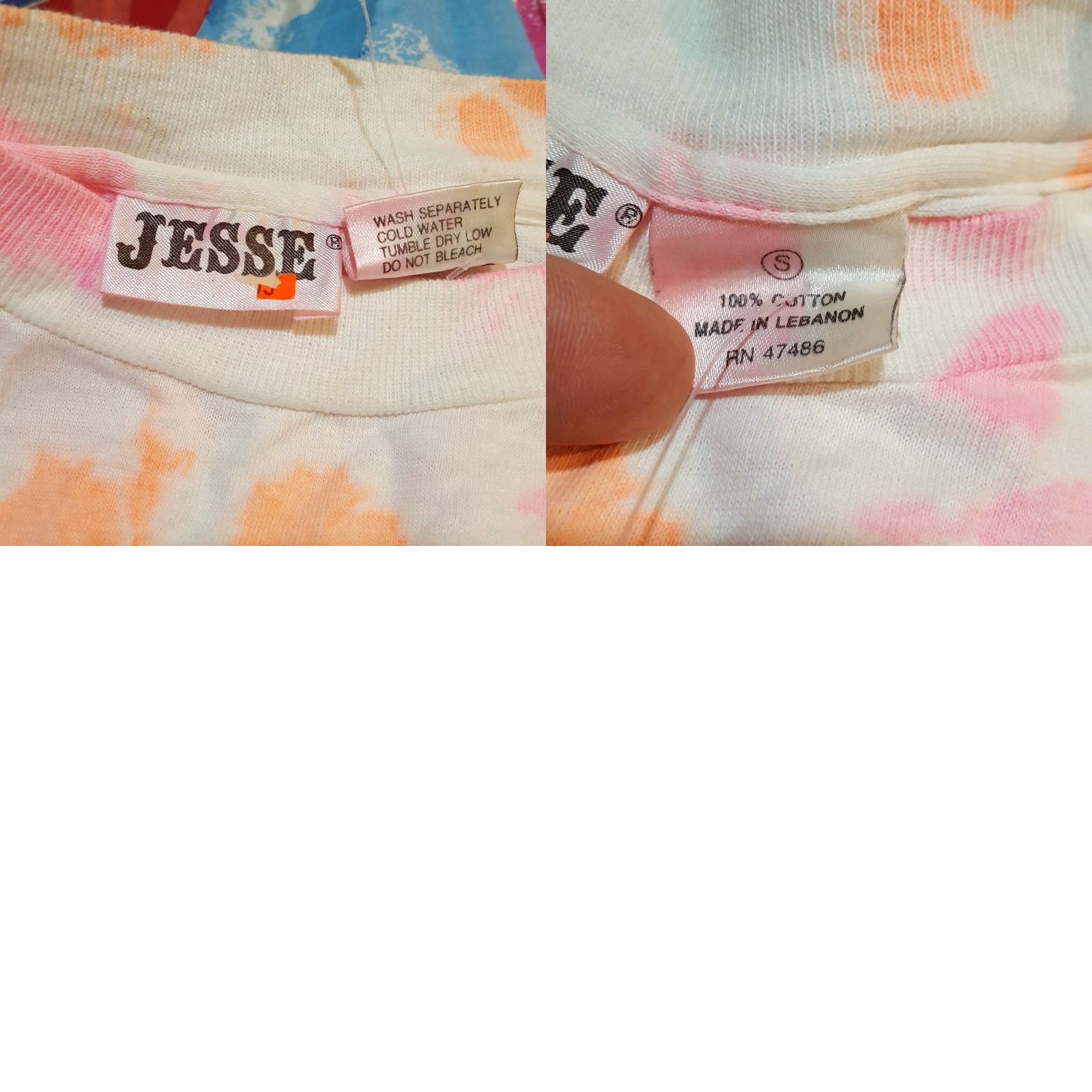Vintage VINTAGE Jesse Men's T-Shirt S Pink Pastel Tie-Dye Swirl Hippie 90s Retro Y2K Size US S / EU 44-46 / 1 - 8 Thumbnail