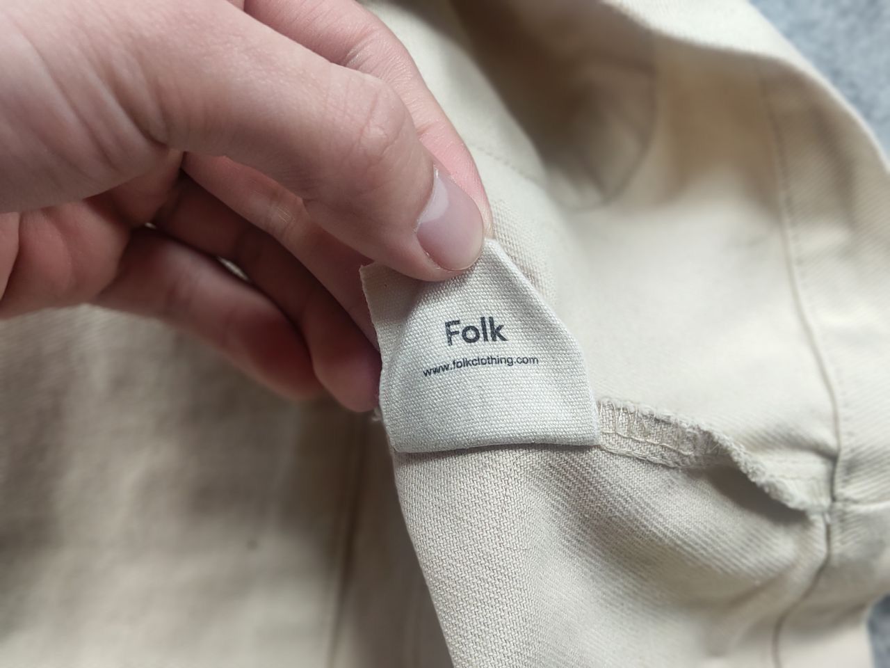 Folk Folk Vintage Minimalist canvas Chote Work Casual Jacket Size US L / EU 52-54 / 3 - 12 Thumbnail