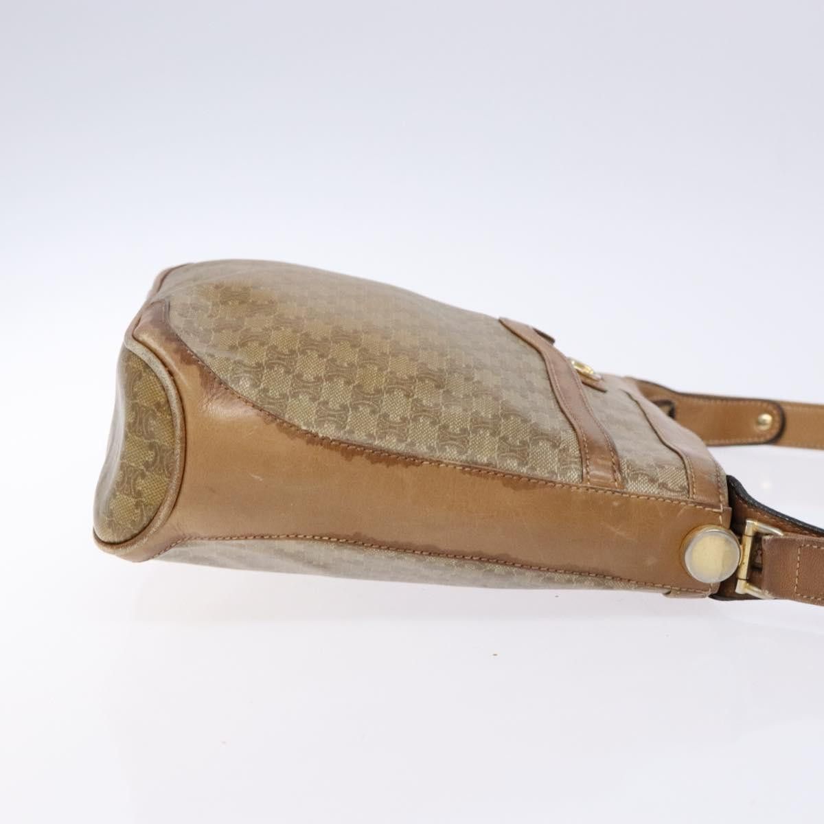 Celine CELINE Macadam Canvas Shoulder Bag Pvc Beige Gold Size ONE SIZE - 4 Thumbnail