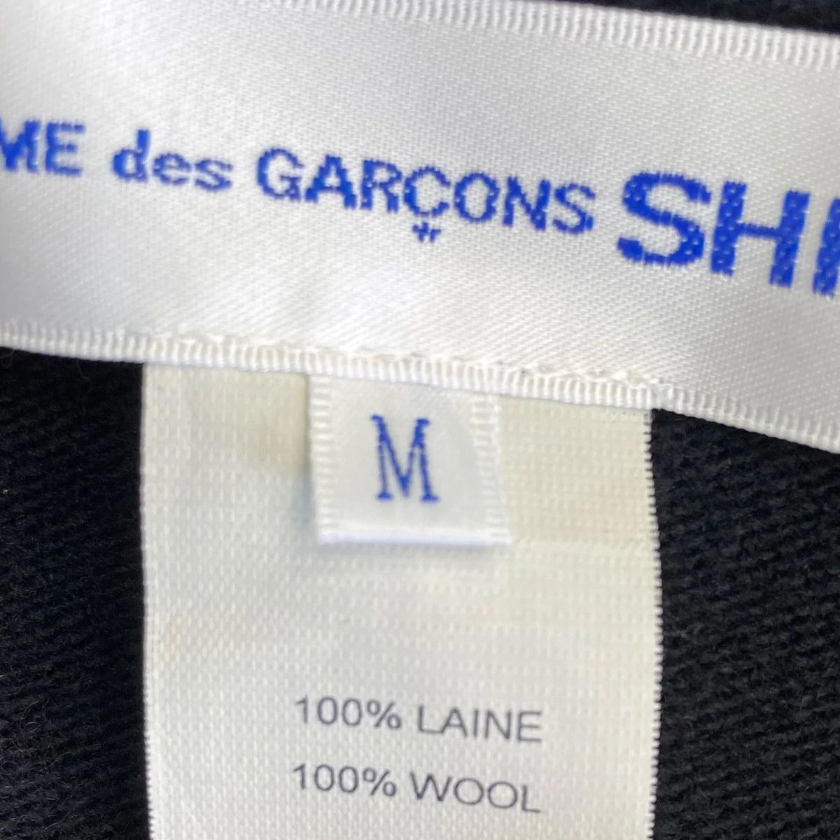 Comme des Garcons × Comme des Garcons SHIRT Patchwork Motif V Neck Wool Knit Sweater Size M / US 6-8 / IT 42-44 - 7 Thumbnail