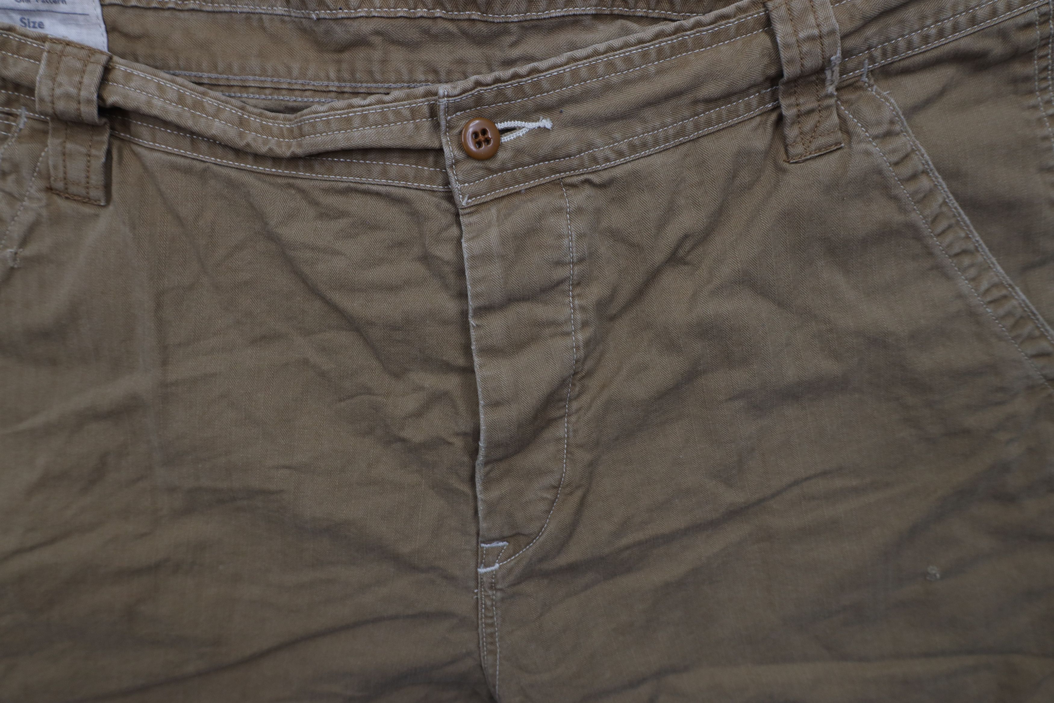 Ralph Lauren × Vintage Vintage 90s Ralph Lauren Fit Herringbone Button Fly Shorts Size US 40 / EU 56 - 8 Thumbnail