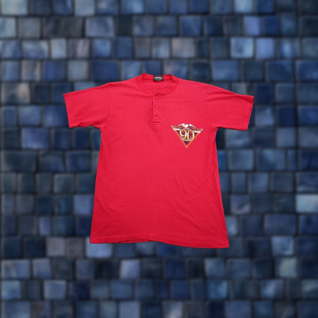Harley Davidson Vintage Harley-Davidson 90th Anniversary Pocket Henley Shirt M Red Mens T-Shirt Short Sleeve Size M Home Size US M / EU 48-50 / 2 - 1 Thumbnail