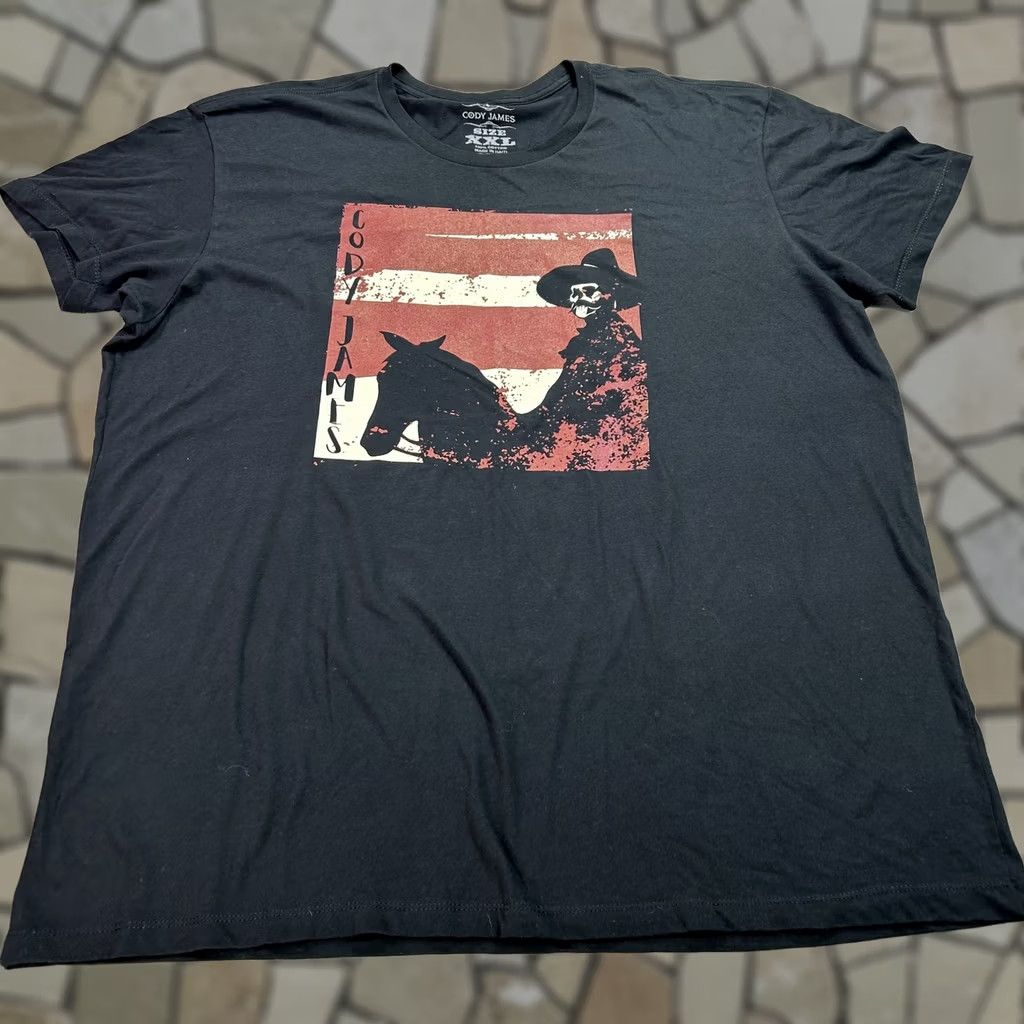 Cody James Cody James Shirt Mens 2XL Black Skull Cowboy Horse Flag Graphic Tee Western Size US XXL / EU 58 / 5 - 1 Thumbnail