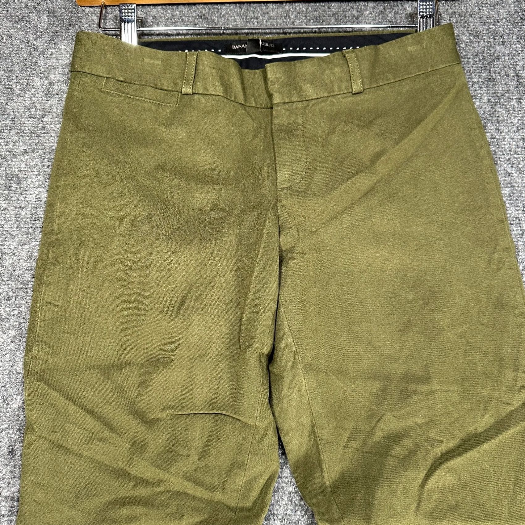 Banana Republic Banana Republic Sloan Pants Womens 2 Green Cotton Stretch Pockets Zip Fly Slim/Regular Fit Chino Casual, Business, Travel Womens Size 26" / US 2 / IT 38 - 3 Thumbnail