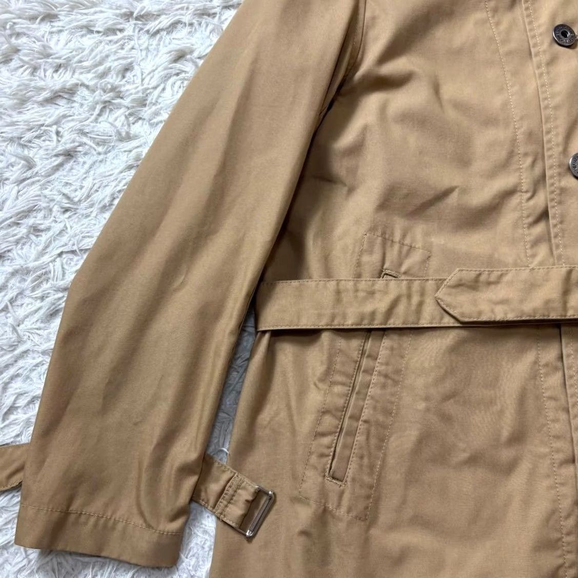 Engineered Garments Engineered Garments Trench Coat Belted Beige Cotton Raglan Sleeve Size S Mens Size US S / EU 44-46 / 1 - 5 Thumbnail