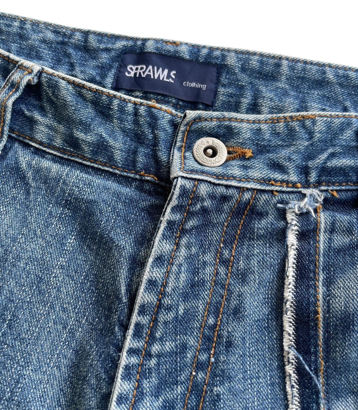 Japanese Brand Joge Martin X Sprawls Distressed Streetwear Denim Size US 33 - 12 Thumbnail