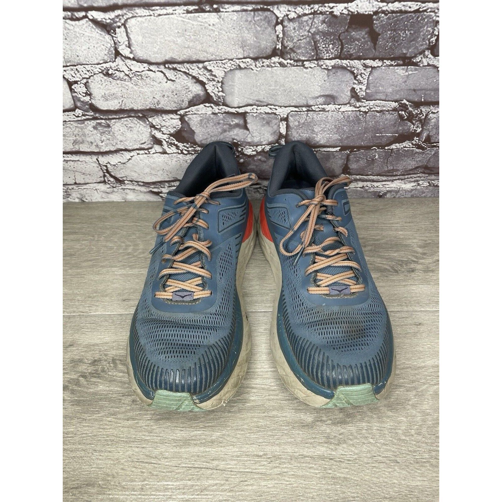 Hoka Hoka One One Bondi 7 110518 RTOS Blue Synthetic Running Shoe Size US 10.5 / EU 43-44 - 12 Thumbnail