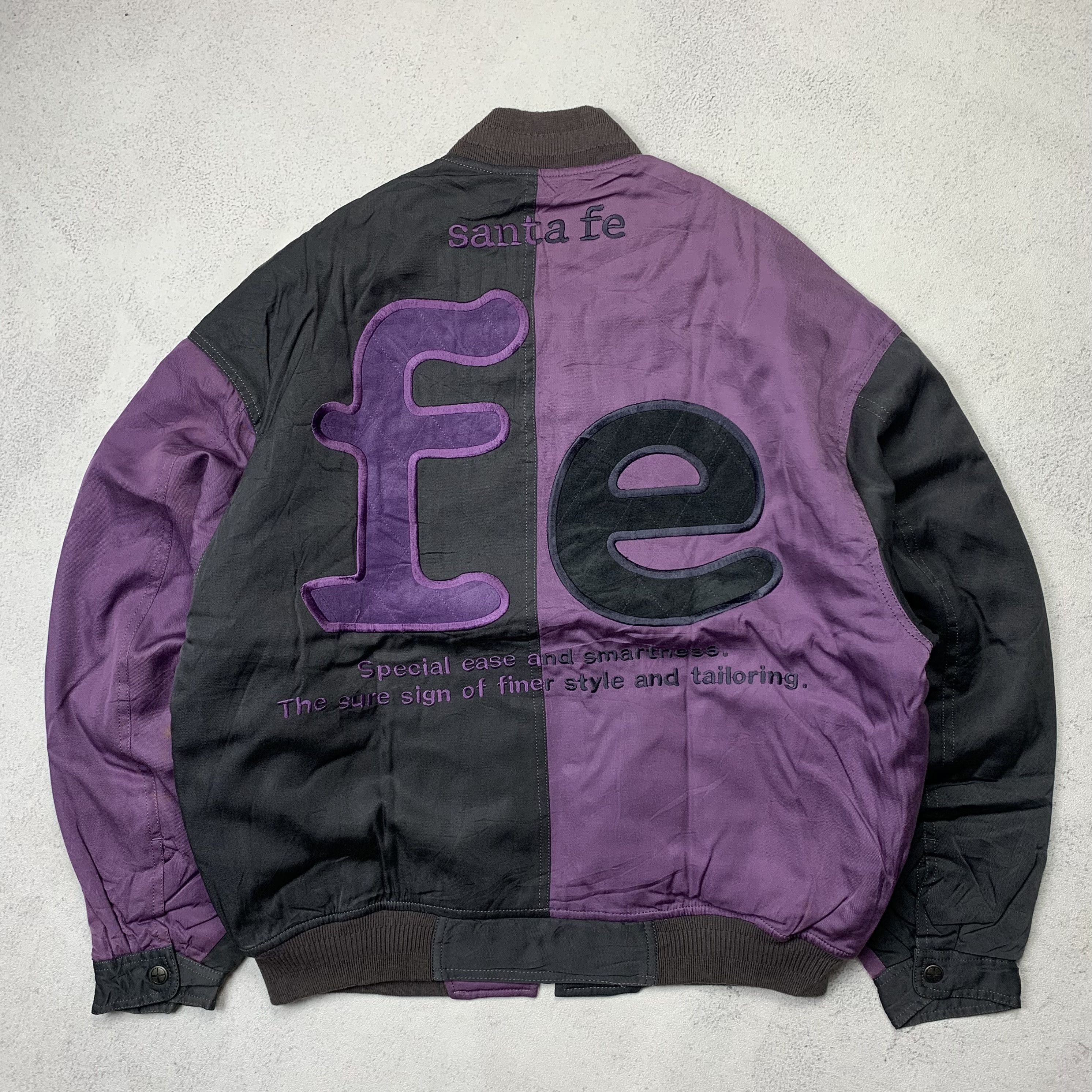image of Vintage Santa Fe Bomber Jacket in Purple, Men's (Size Medium)
