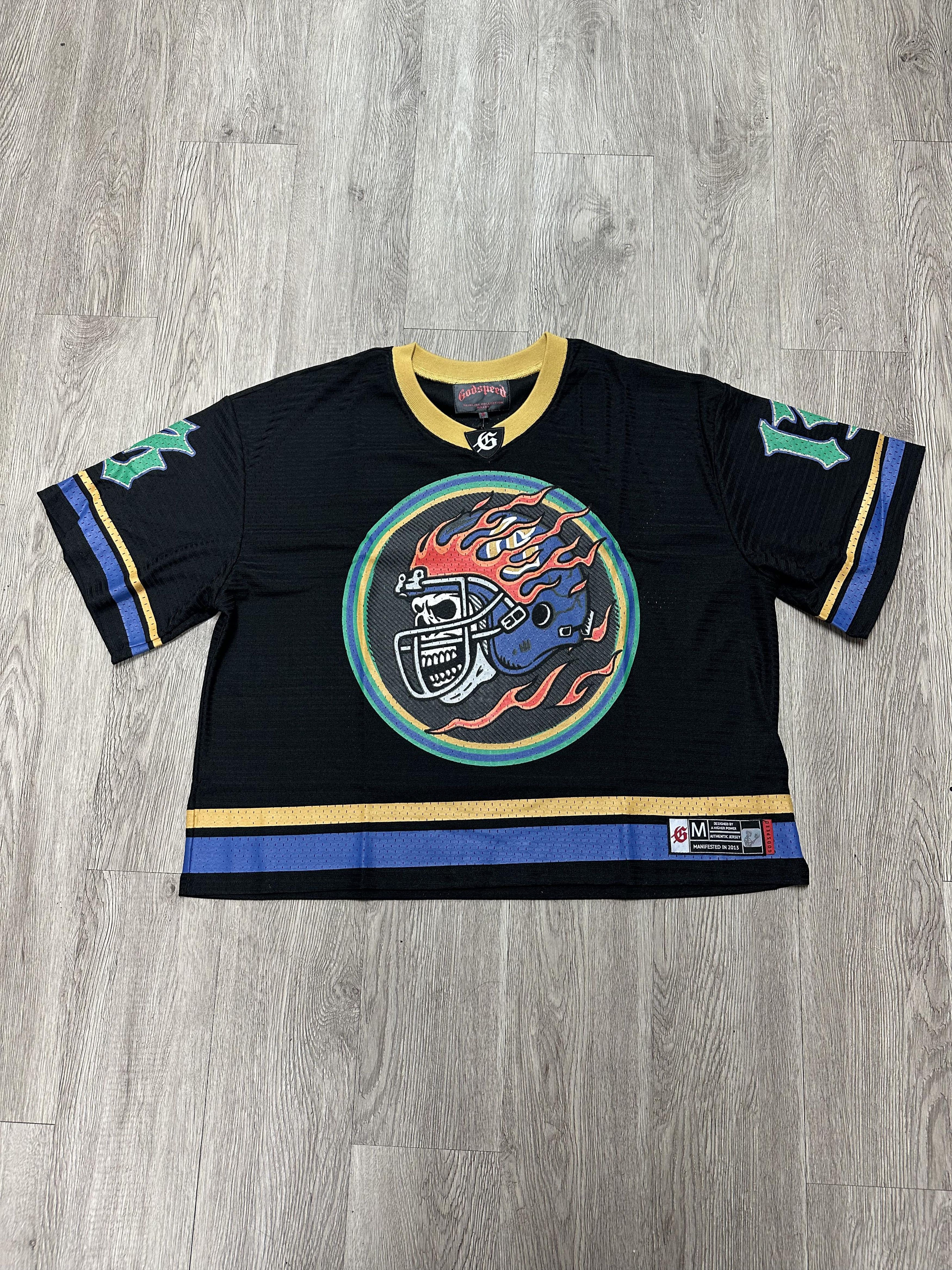 Godspeed Godspeed "First Down" Black Yellow & Blue Jersey Size US M / EU 48-50 / 2 - 1 Thumbnail
