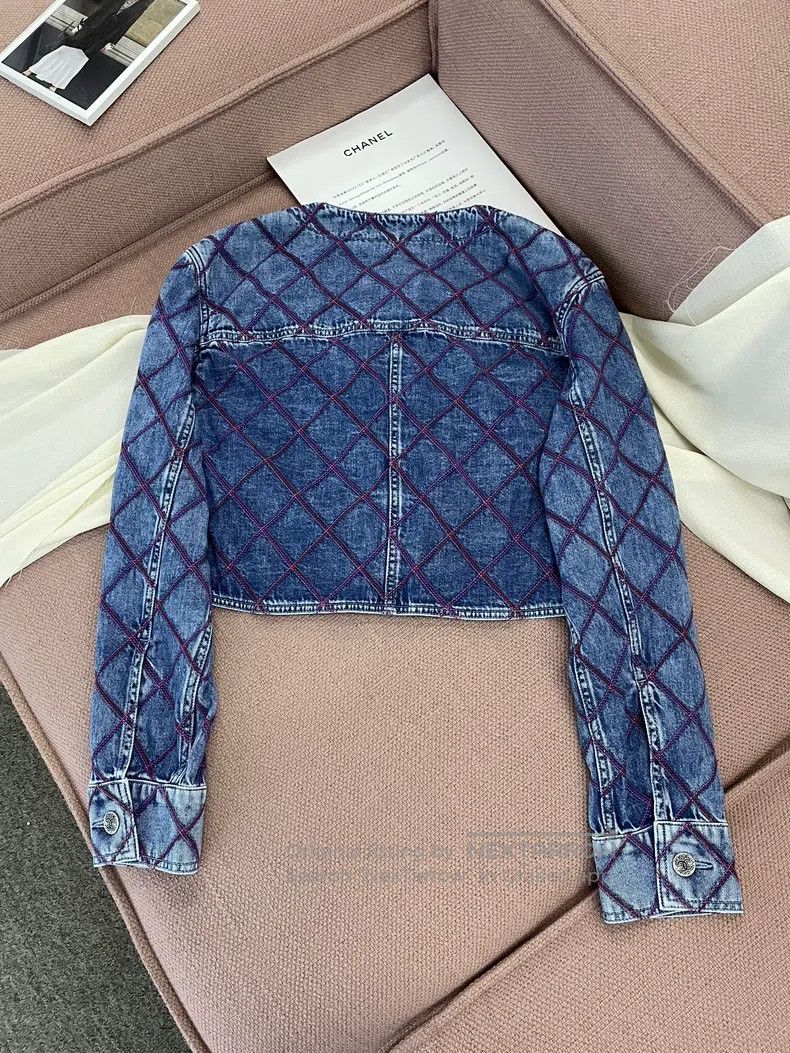 Chanel Chanel 22M Limited Coco Beach Blue Diamond Denim Jacket Size XS / US 0-2 / IT 36-38 - 4 Thumbnail