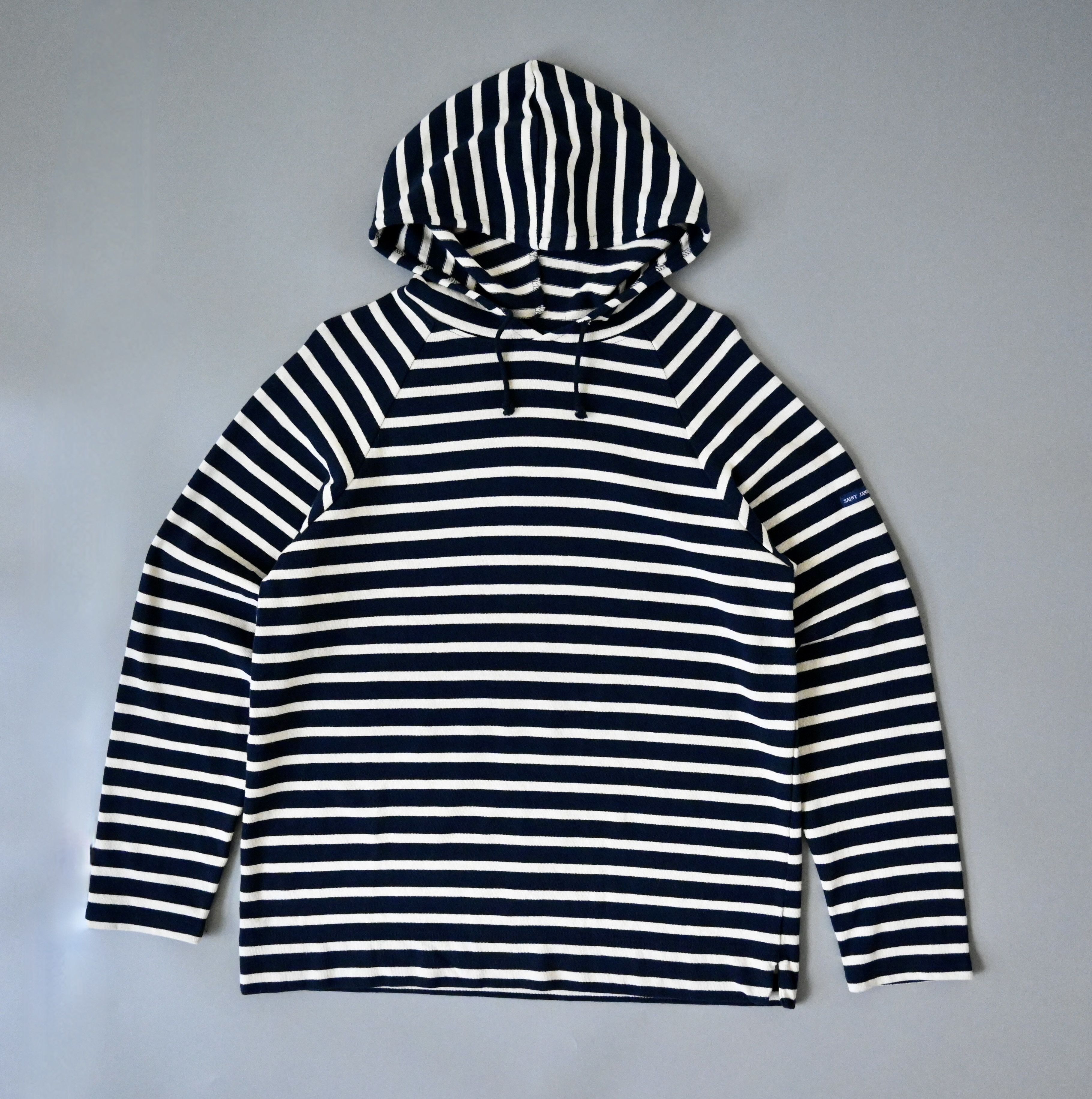 Saint James SAINT JAMES navy x white striped hooded breton shirt Size US M / EU 48-50 / 2 - 2 Thumbnail