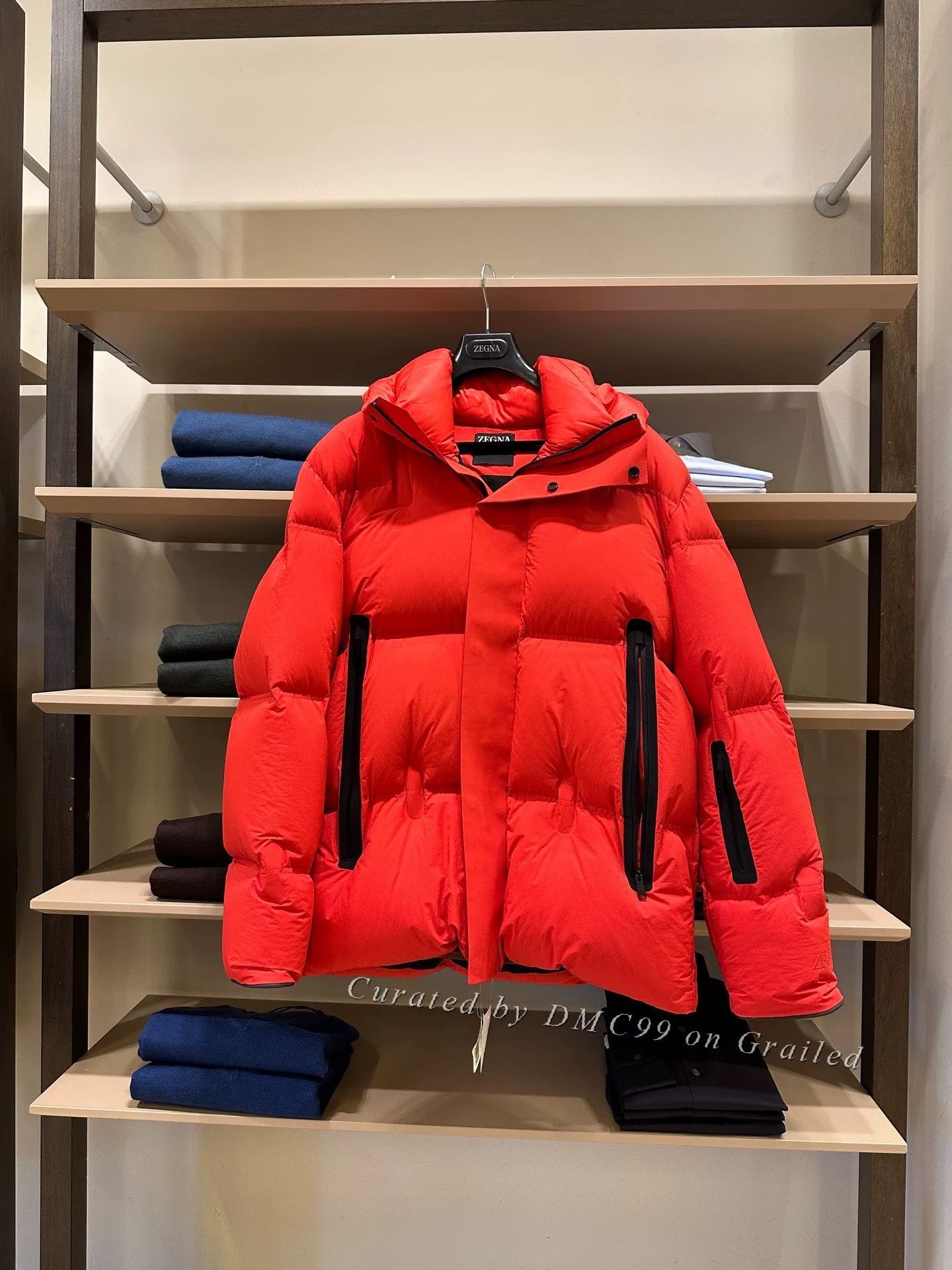 Ermenegildo Zegna Zegna Red Mens Puffer Down Jacket Size US XL / EU 56 / 4 - 1 Thumbnail
