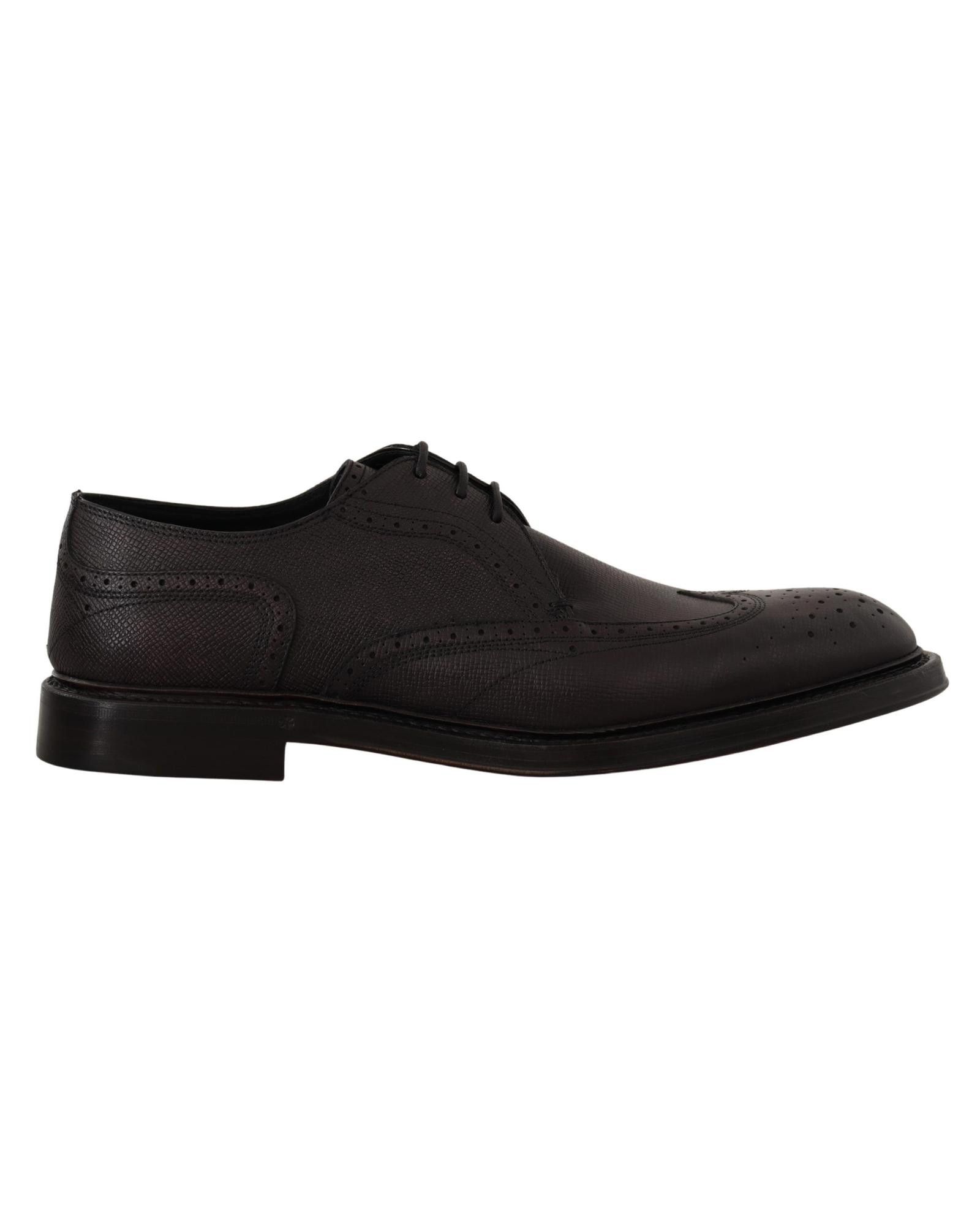 image of Dolce Gabbana Wingtip Leather Derby Shoes in Purple, Men's (Size 11)
