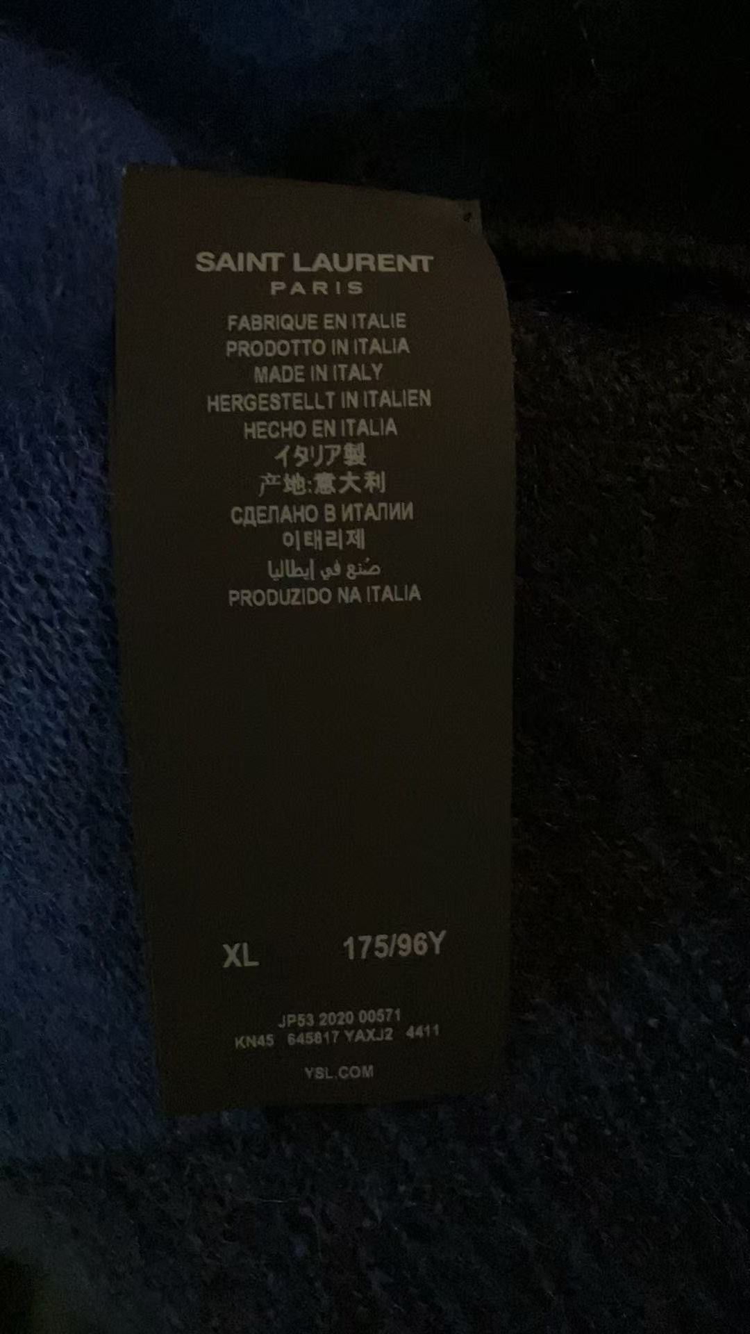 Saint Laurent Paris YSL Saint Laurent Sweatshirt Size US XL / EU 56 / 4 - 4 Thumbnail