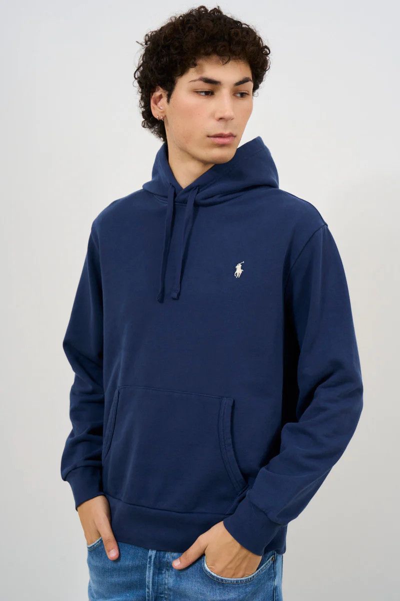 Polo Ralph Lauren o1s22i1n0125 Loopback Cotton Hoodie in Blue Size US M / EU 48-50 / 2 - 2 Thumbnail