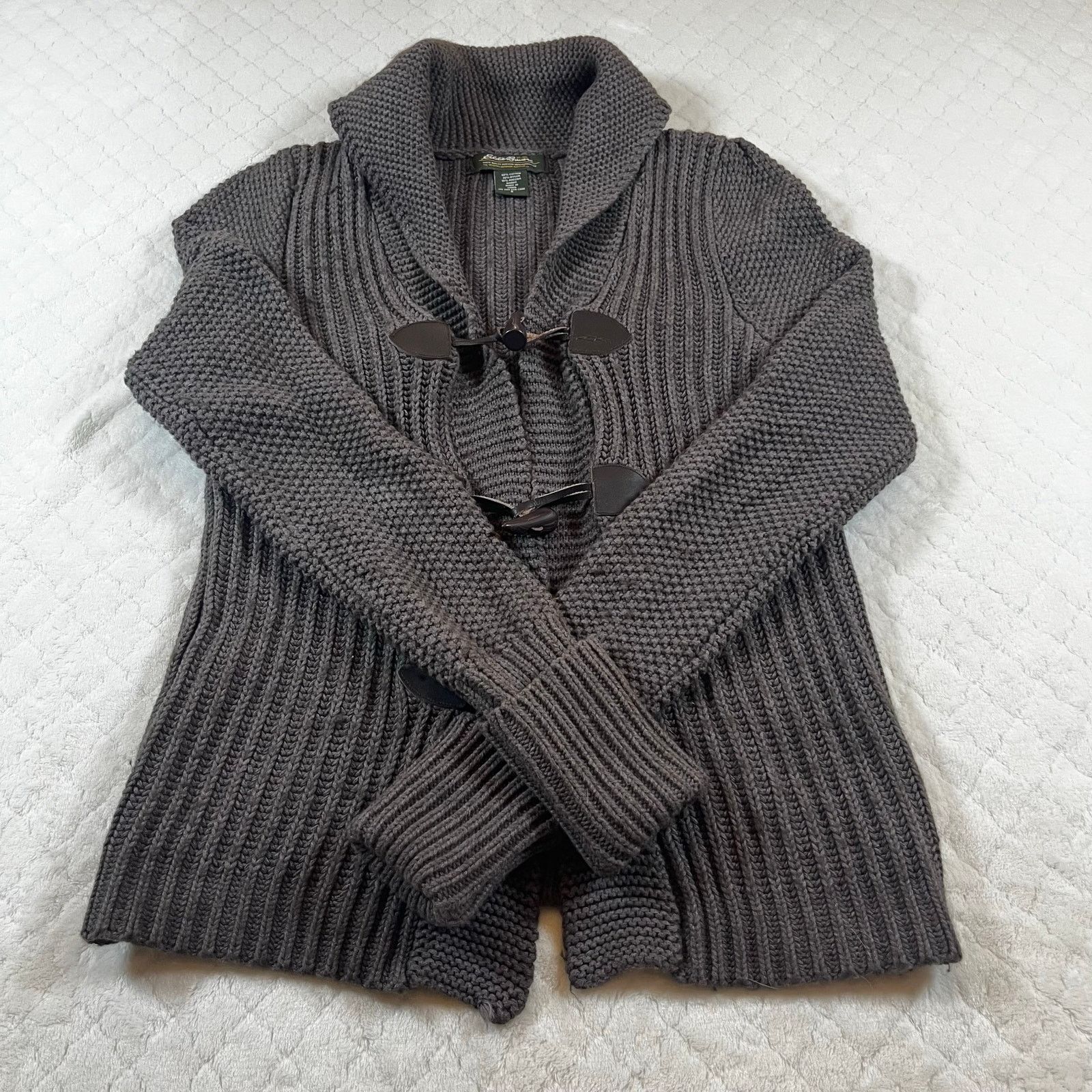 Eddie Bauer Eddie Bauer 10% Angora Chunky Knit Toggle Cardigan Size S / US 4 / IT 40 - 2 Thumbnail