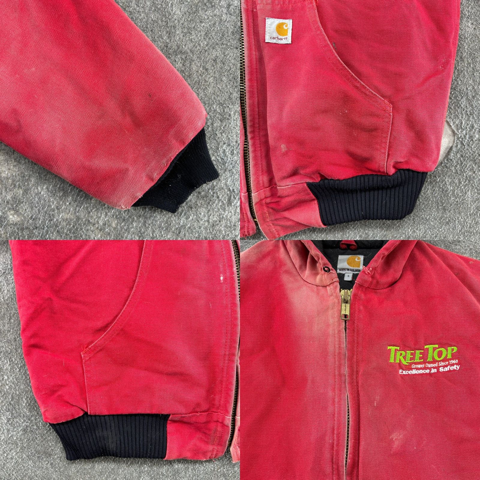Carhartt VINTAGE Carhartt Jacket Men Small Red Canvas Hooded Treetop Applesauce J130 J140 Size US S / EU 44-46 / 1 - 9 Thumbnail