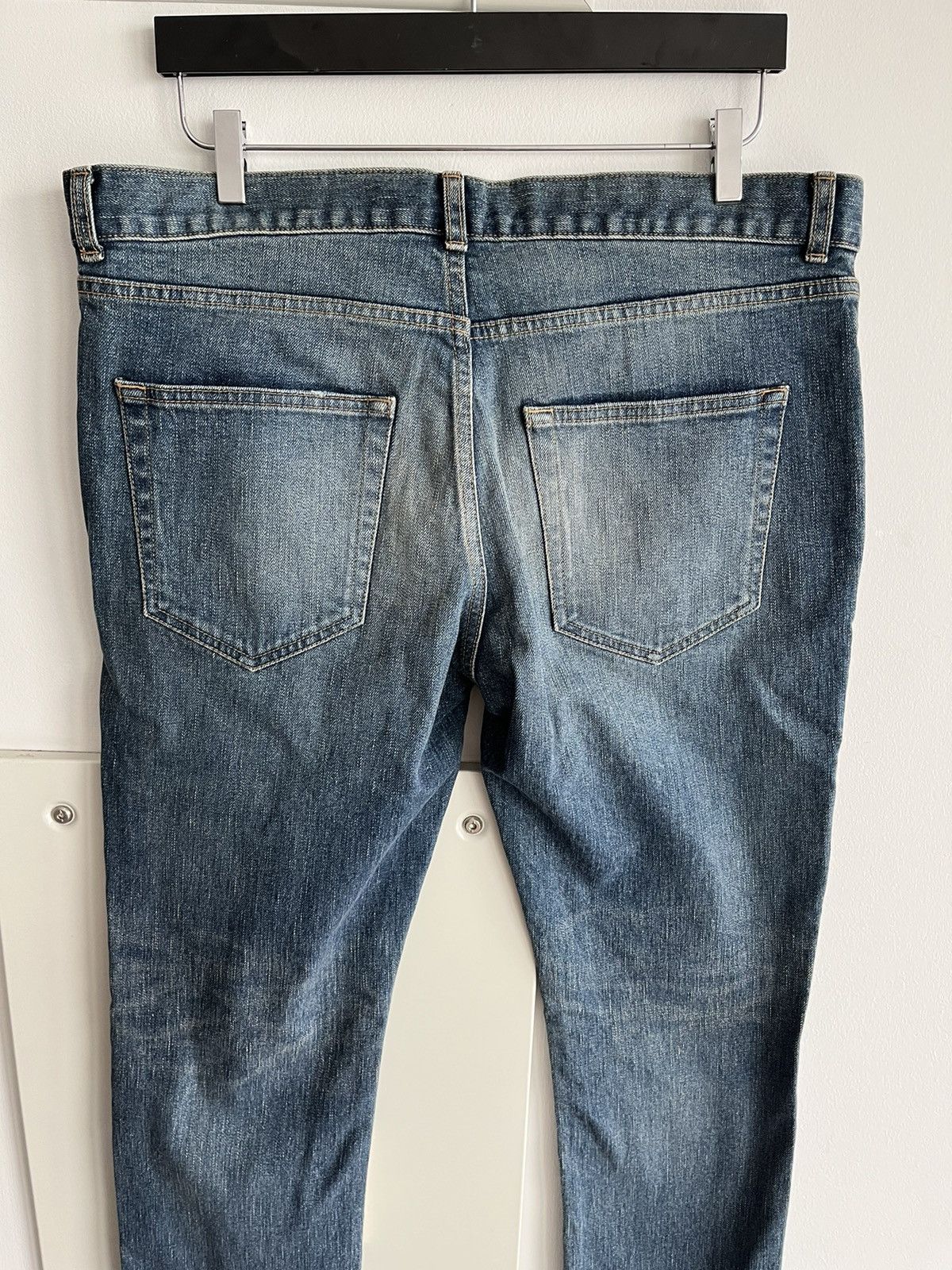 Hedi Slimane × Saint Laurent Paris × Yves Saint Laurent Saint Laurent Runway Sold Out Distressed Ripped Denim Jeans Size US 33 - 16 Thumbnail