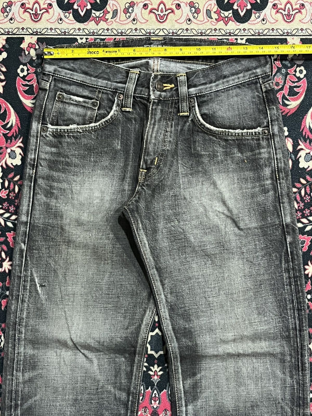 Edwin Vintage Japan Edwin 503 Sulpher Faded Washed Straight Jeans Size US 28 / EU 44 - 13 Thumbnail