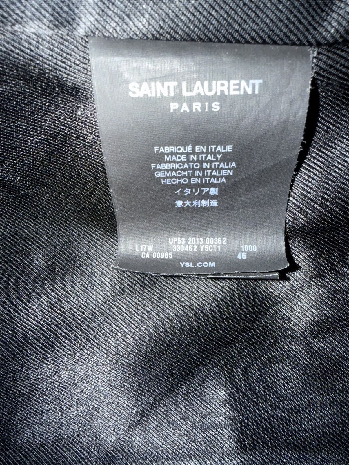 Saint Laurent Paris Hedi Slimane - Saint Laurent Paris - 2013 - L17 Biker Jacket Size US S / EU 44-46 / 1 - 5 Thumbnail