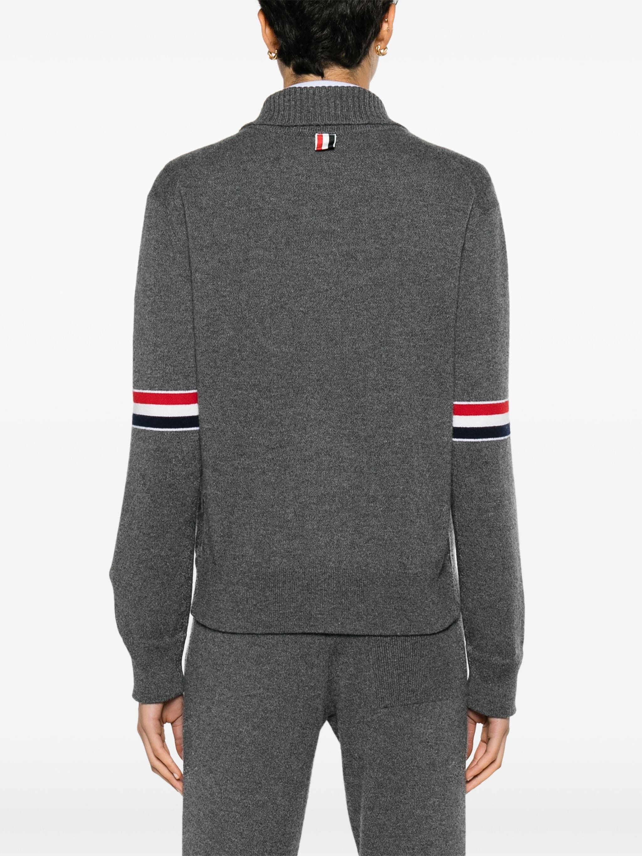 Thom Browne o1s22i1n0924 Cashmere Cardigan in Dark Grey Size M / US 6-8 / IT 42-44 - 4 Thumbnail