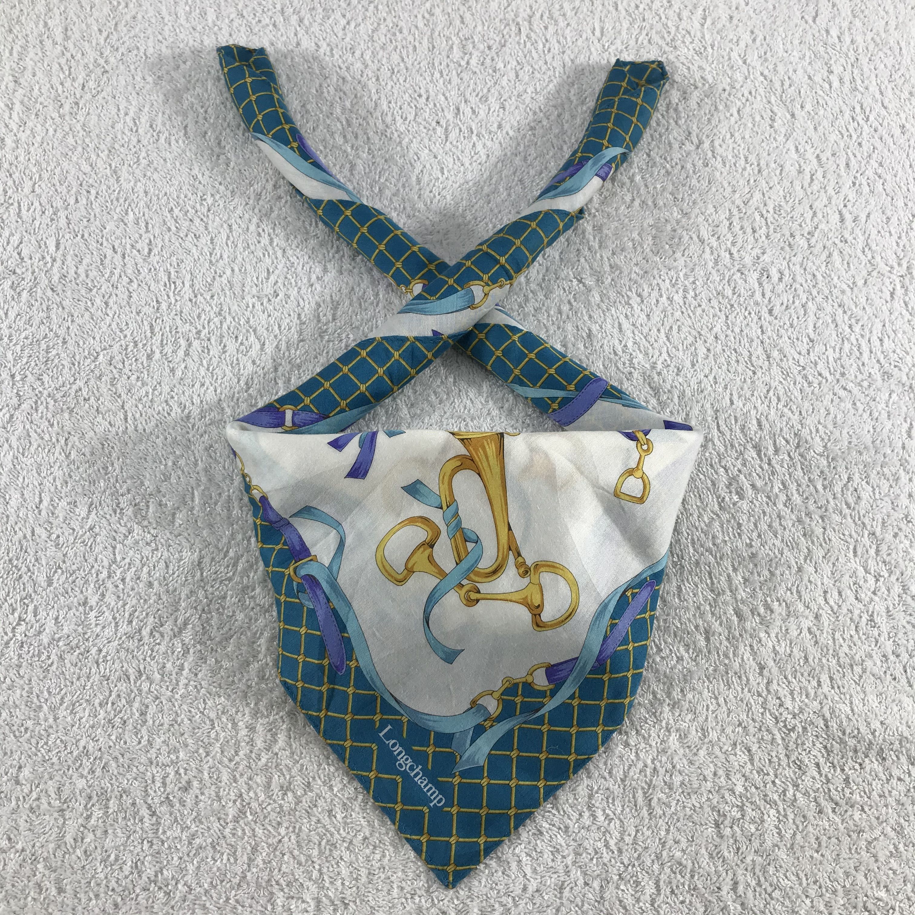Longchamp × Vintage Longchamp Bandana / Handkerchief / Neckerchief - S083 Size ONE SIZE - 3 Thumbnail