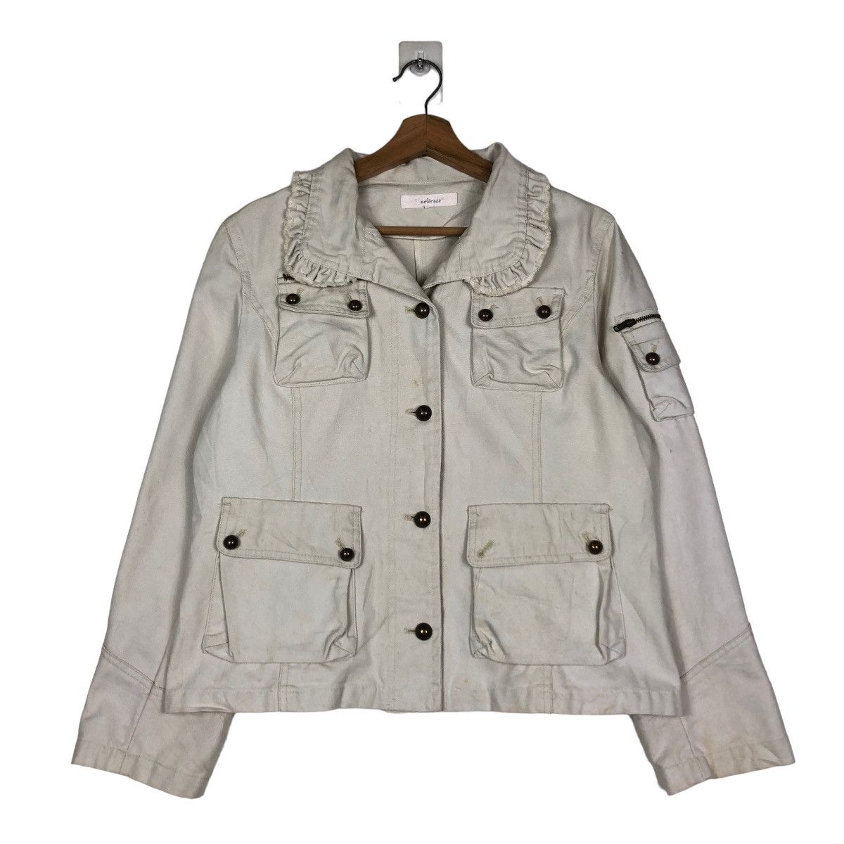 Japanese Brand 📌CROPPED BIKER JACKET HEEHIRASA JAPAN CARGO POCKETS Size US L / EU 52-54 / 3 - 2 Thumbnail