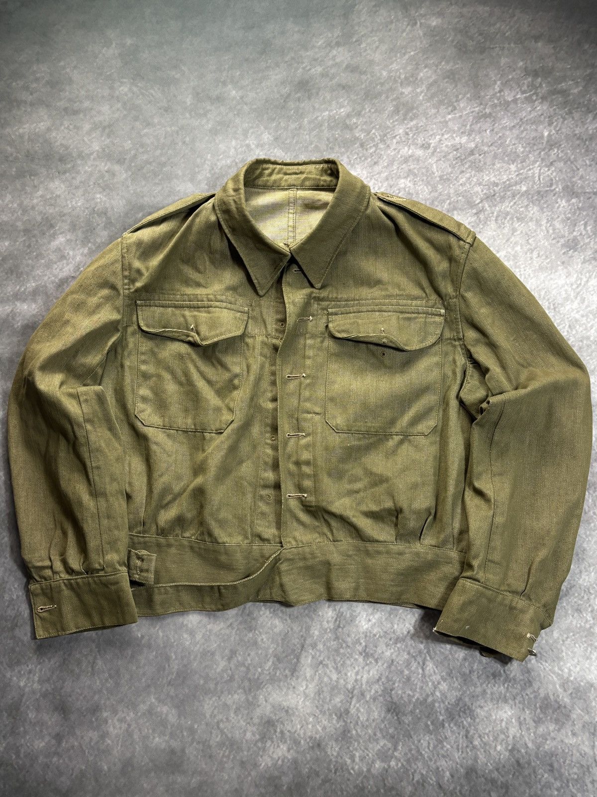 1950s British Army Battledress Jacket WW2 Vintage Short Coat