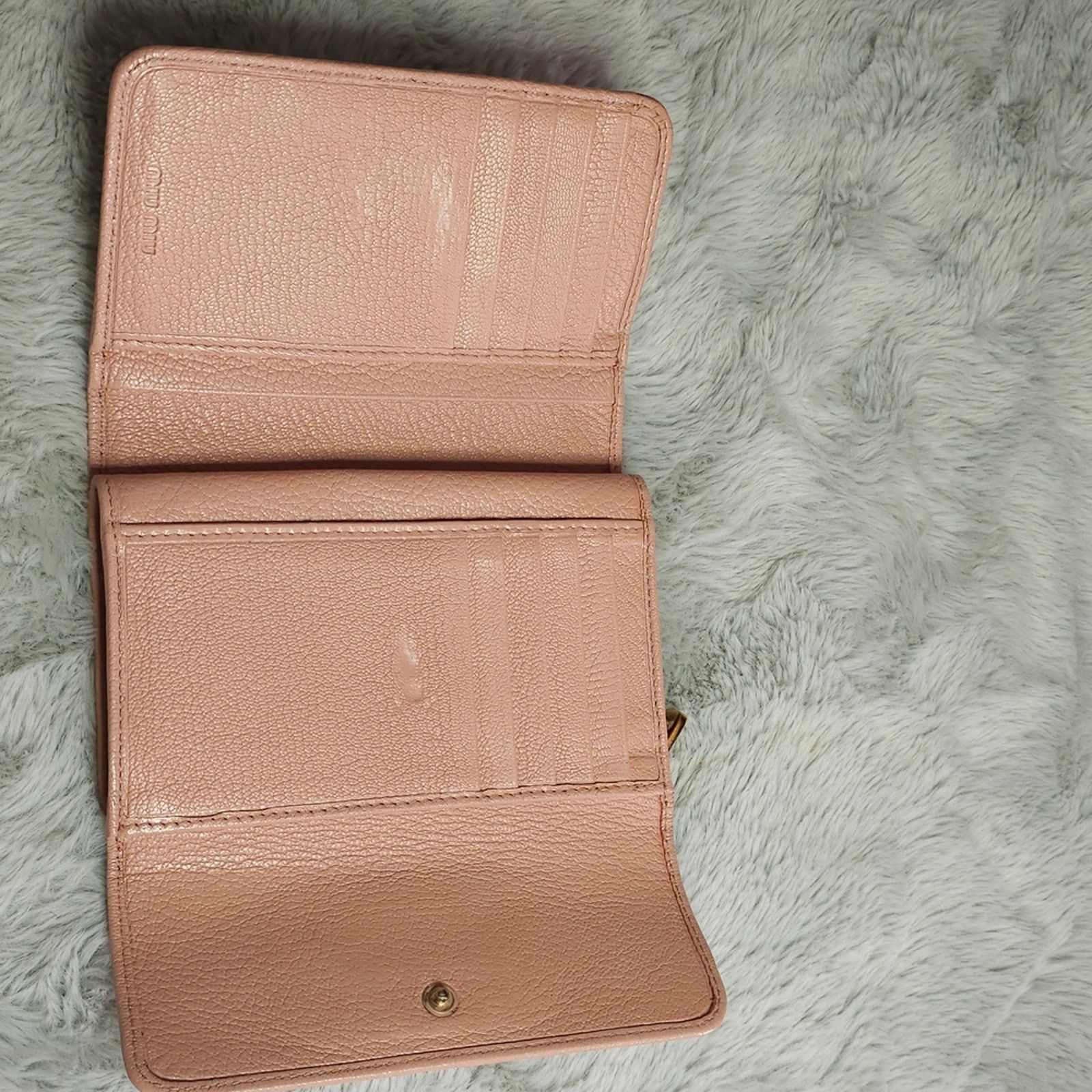 Miu Miu **Authentic**Miu Miu Trifold Wallet Madras Fiocco Orchidea Size ONE SIZE - 11 Thumbnail