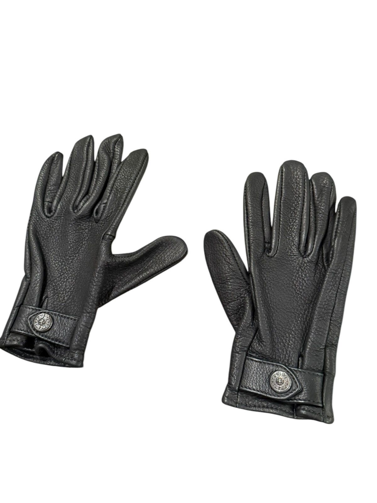 Chrome Hearts Horseshoe Button Leather Gloves Size ONE SIZE - 3 Thumbnail