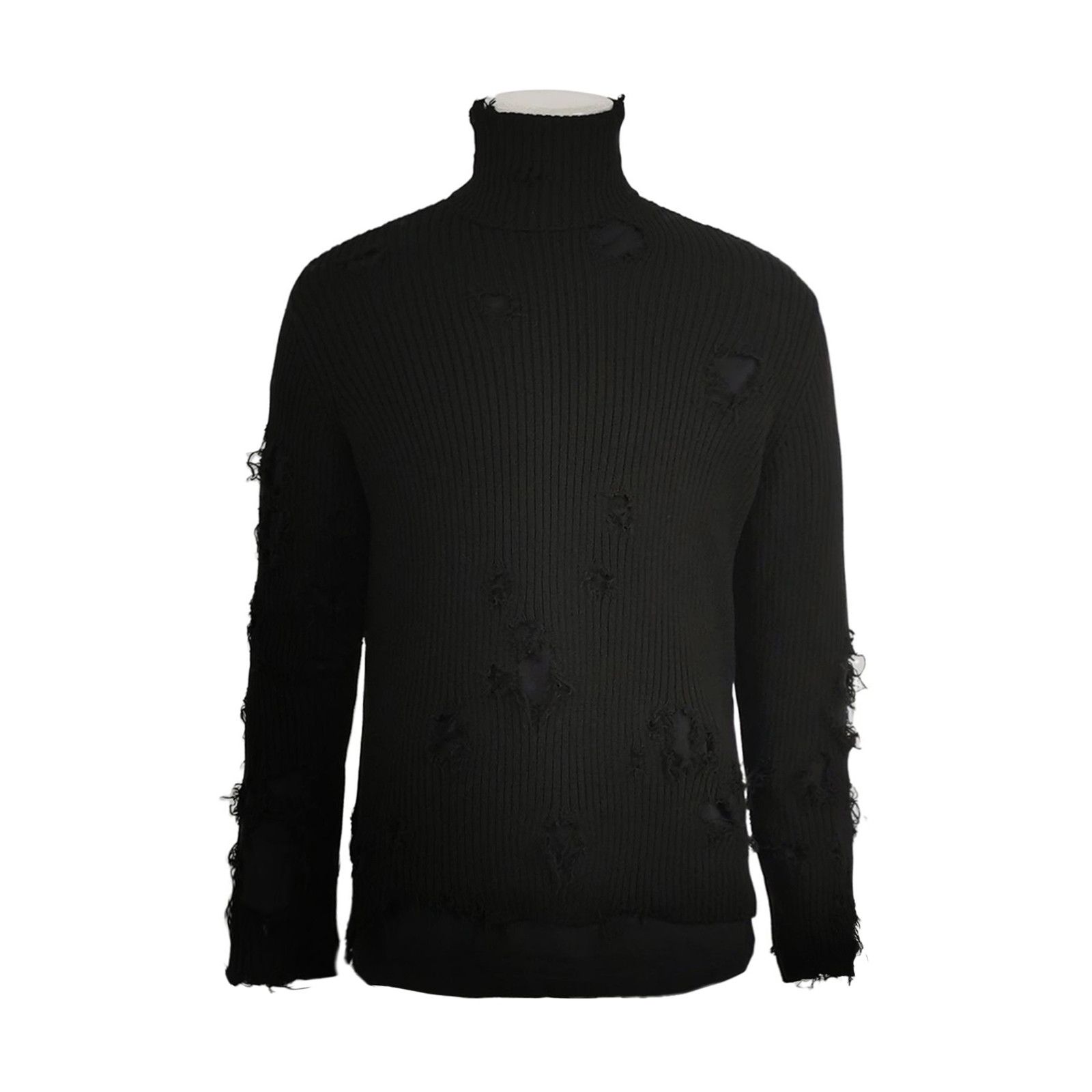 Balenciaga Balenciaga S Striped Black Gray Cardigan Size US S / EU 44-46 / 1 - 1 Thumbnail