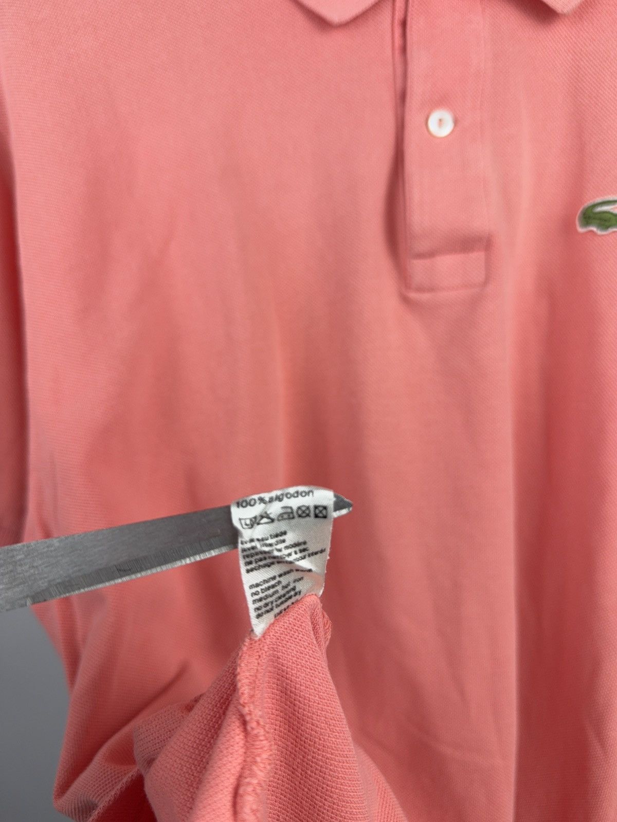Lacoste 80s Vintage Lacoste Made France Coral Pink Polo Shirt L-XL Size US XL / EU 56 / 4 - 9 Thumbnail