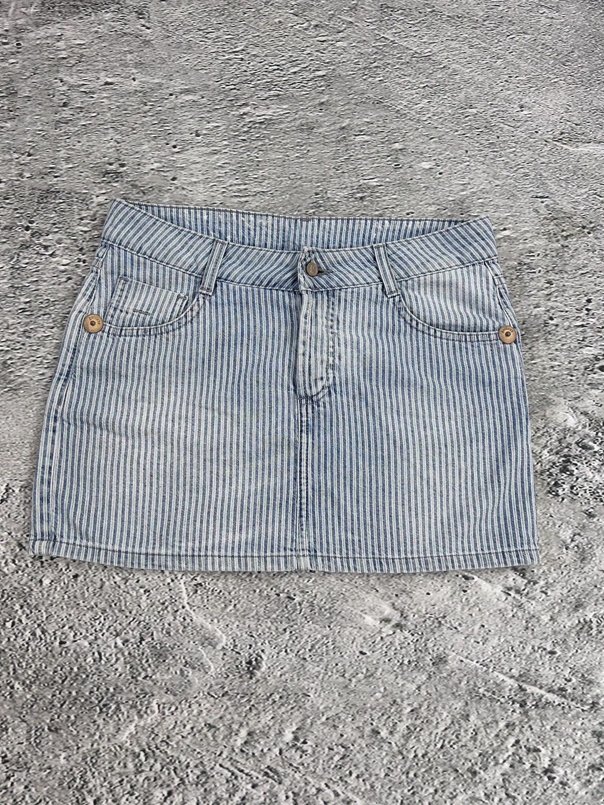 John Galliano Galliano mini denim skirt striped blue Size 30" / US 8 / IT 44 - 5 Thumbnail