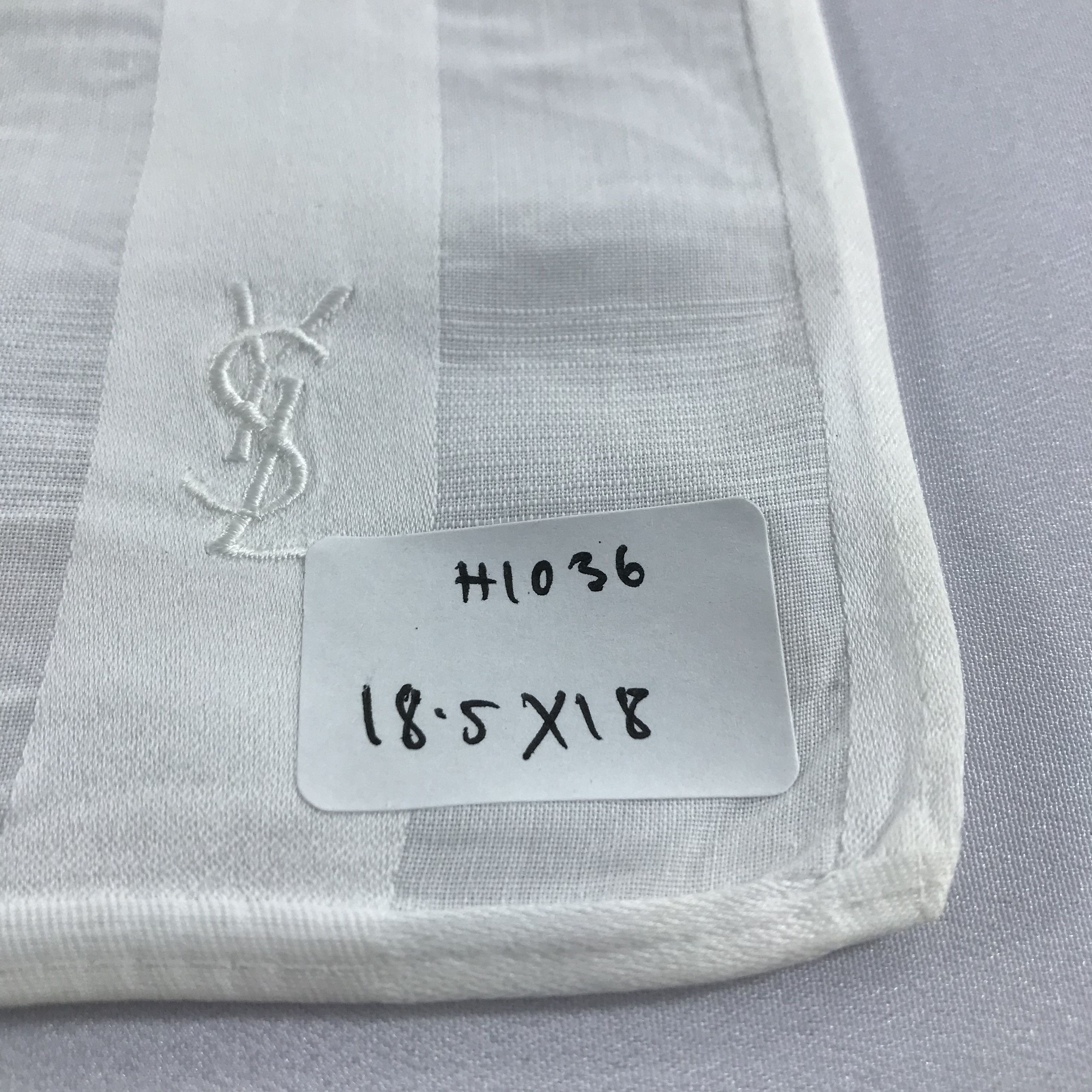 Yves Saint Laurent YSL White Handkerchief Neckerchief Bandana H1036 Size ONE SIZE - 7 Thumbnail