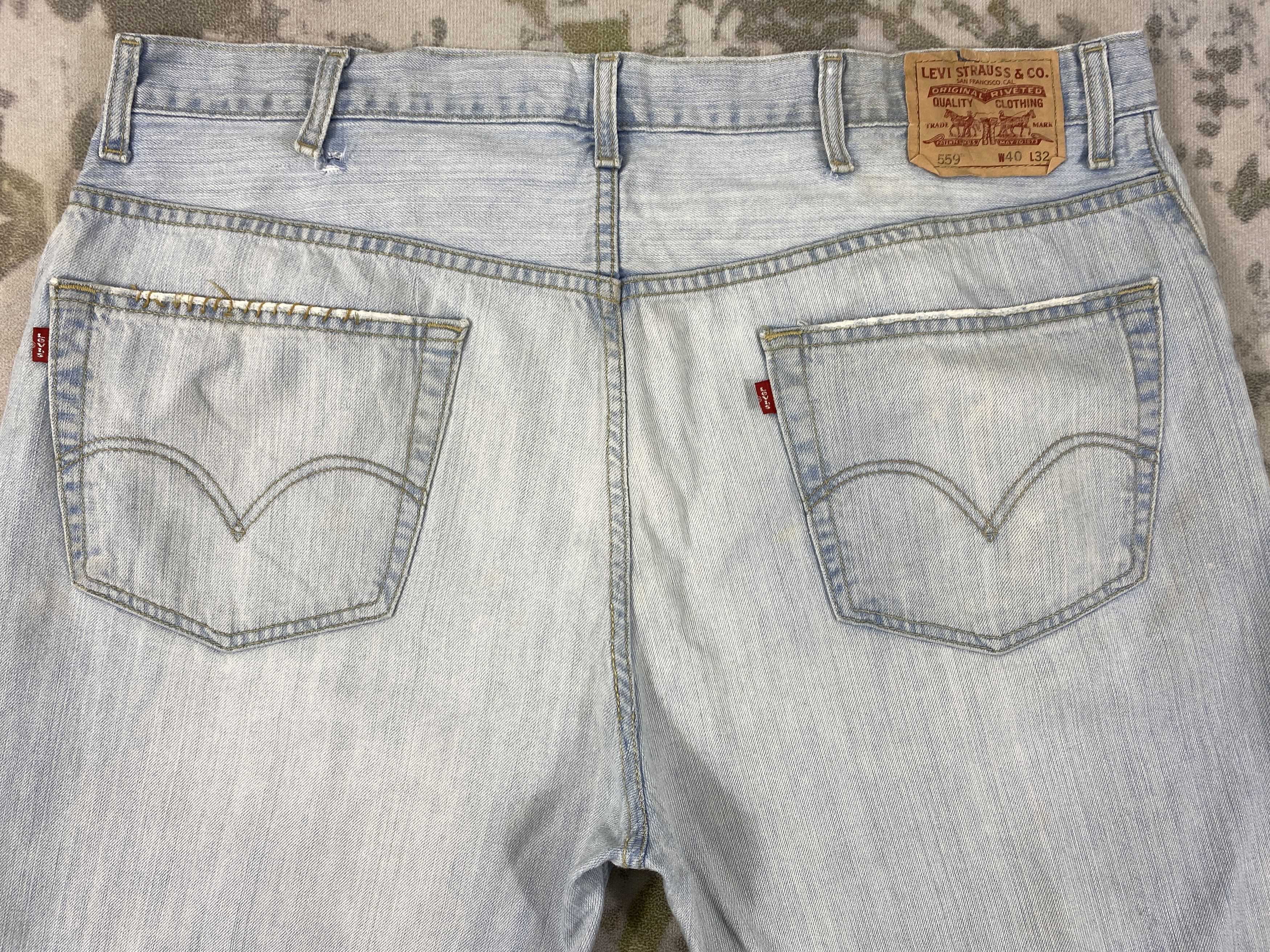 Levi's Light Wash Vintage Levi's 559 Straight Denim 41x31.5 JN496 Size US 41 - 4 Thumbnail