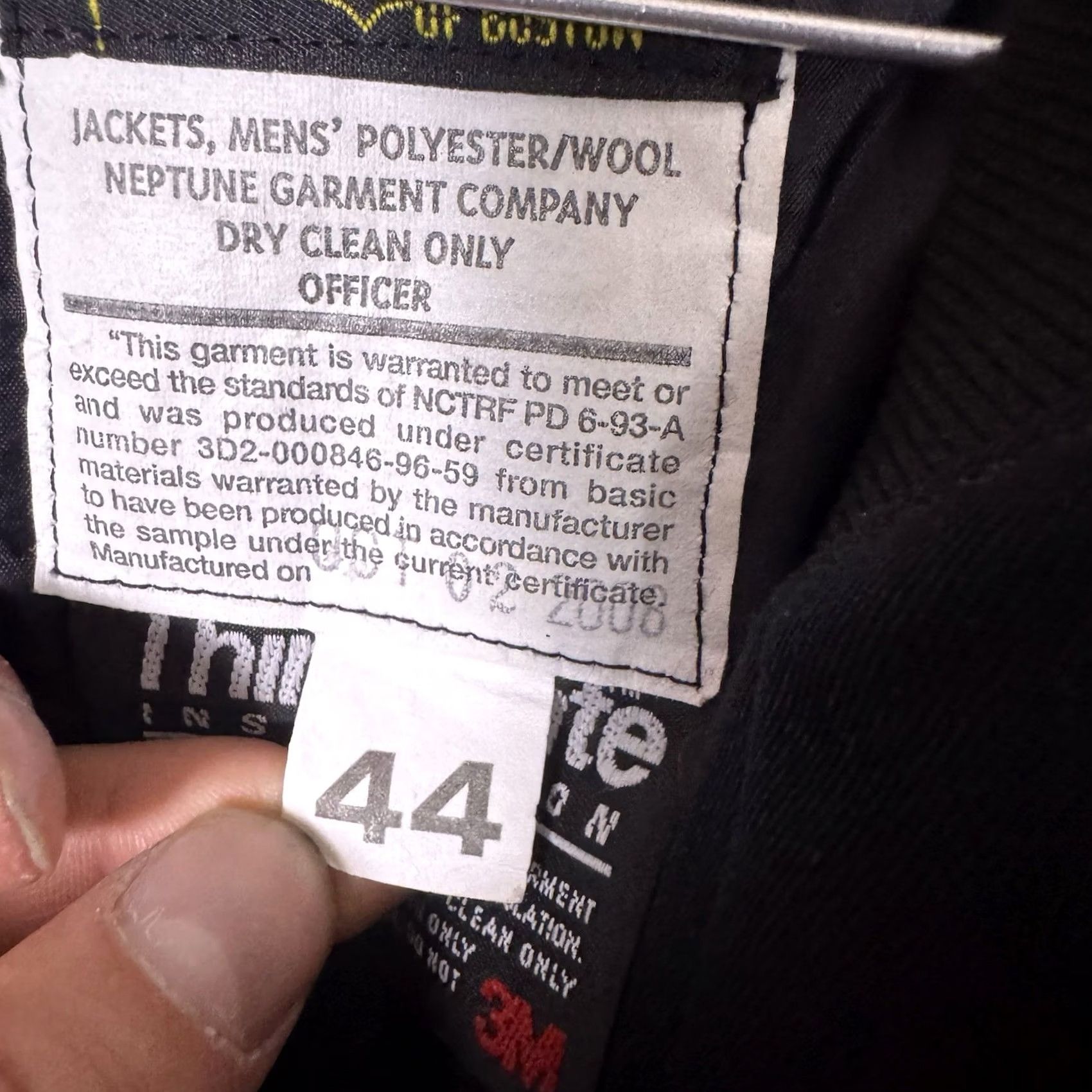 CO Neptune Garment Co Jacket Mens 44 Removeable Thinsulate Insulation Coat Bomber Jacket Black Twill Full Zip Lined Pockets Workwear Mens 44 Regular NGC Size US S / EU 44-46 / 1 - 5 Thumbnail