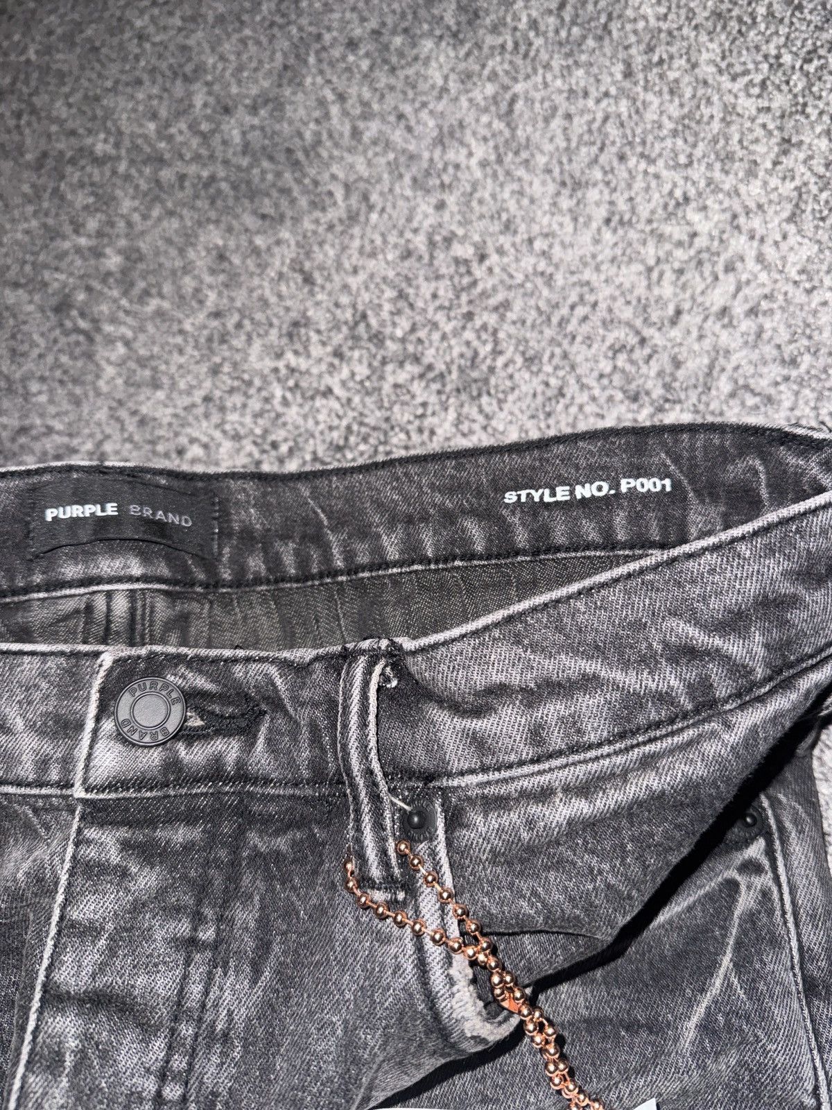 Purple BNWT Purple Monogram Denim sz 33 Size US 33 - 5 Thumbnail