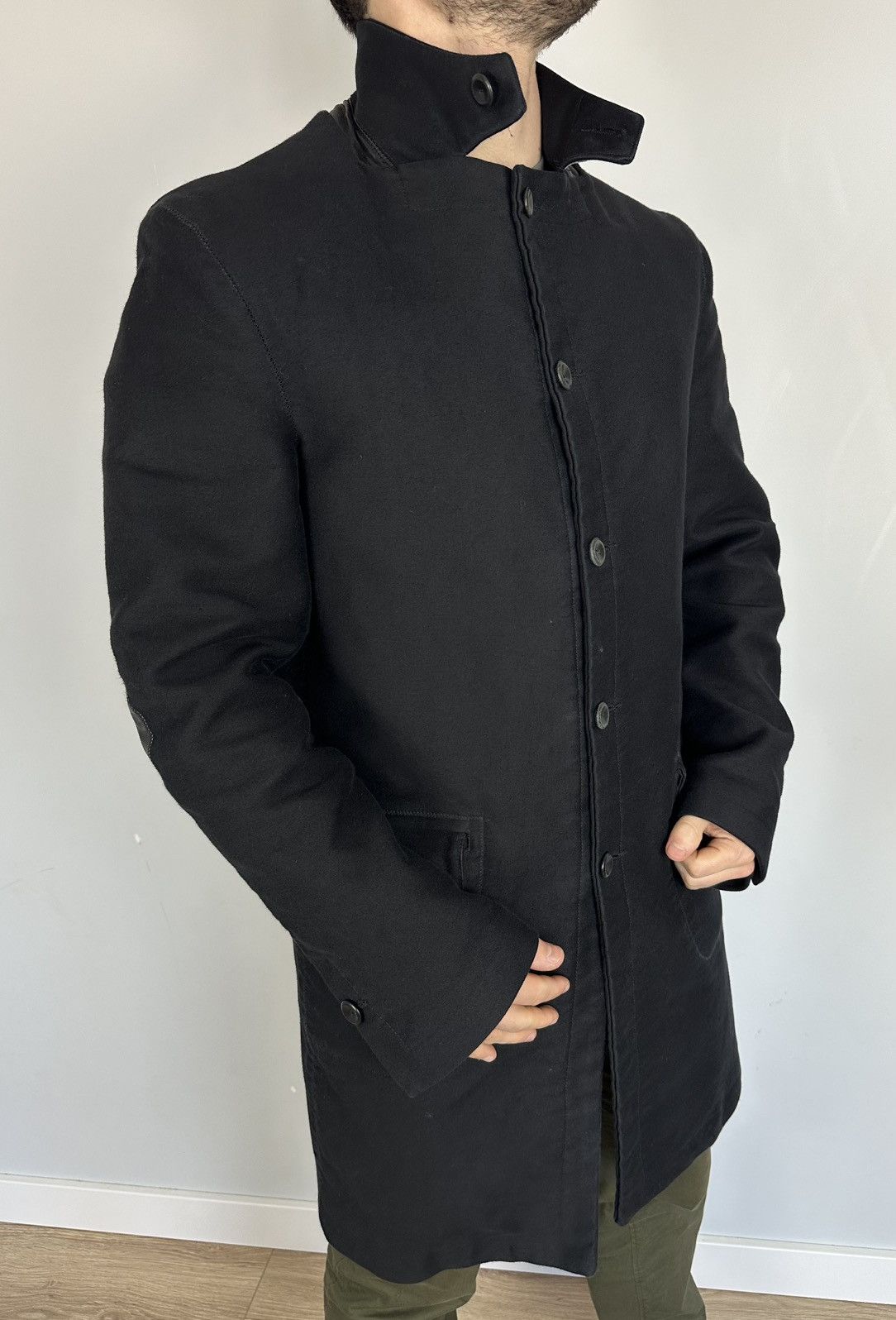 hannes roether Hannes Roether Men's Cotton Coat Jacket Size L/M Black Size US L / EU 52-54 / 3 - 8 Thumbnail