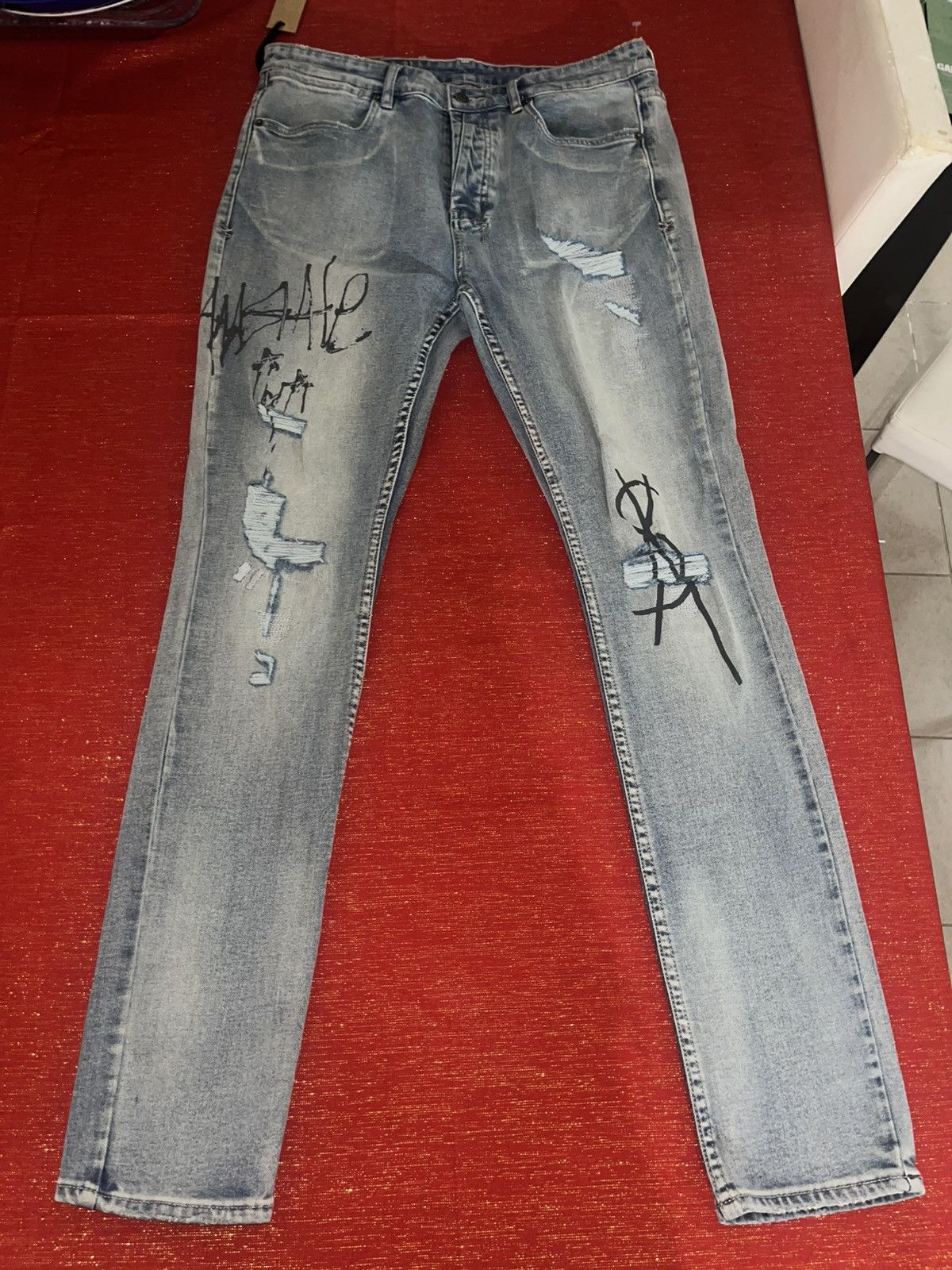 Ksubi Ksubi Grafitti Marker Jeans Sz 36 Size US 36 / EU 52 - 14 Thumbnail