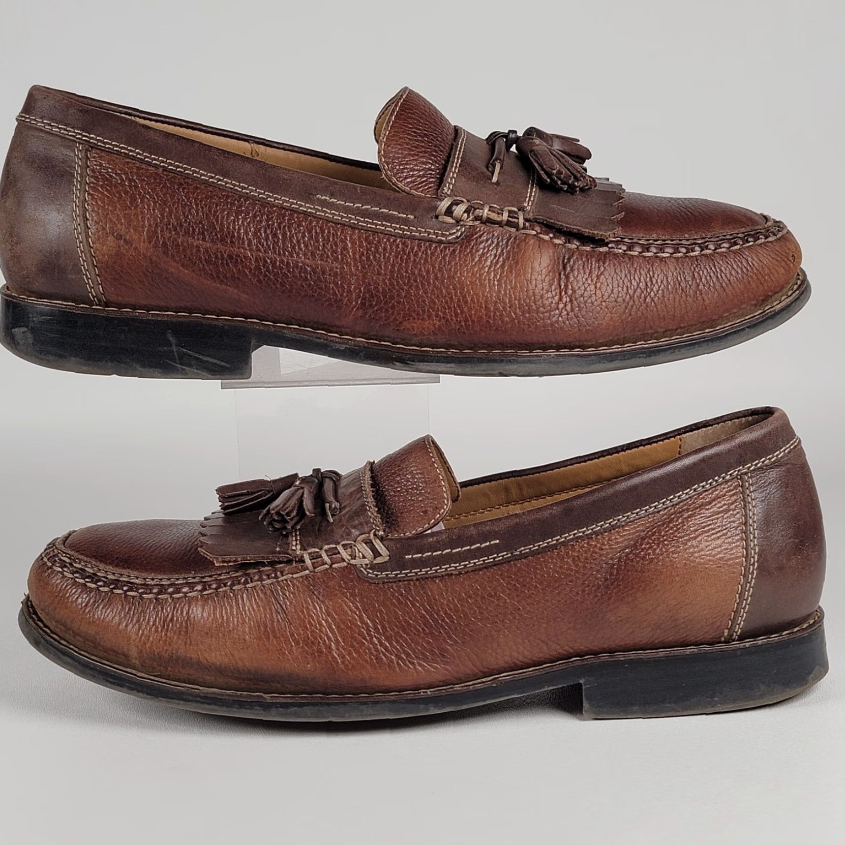 Dockers Men’s Dockers Brown Leather Tassel Loafers Slip On 10 M Casual Shoes Mens Shoes Size US 10 / EU 43 - 5 Thumbnail