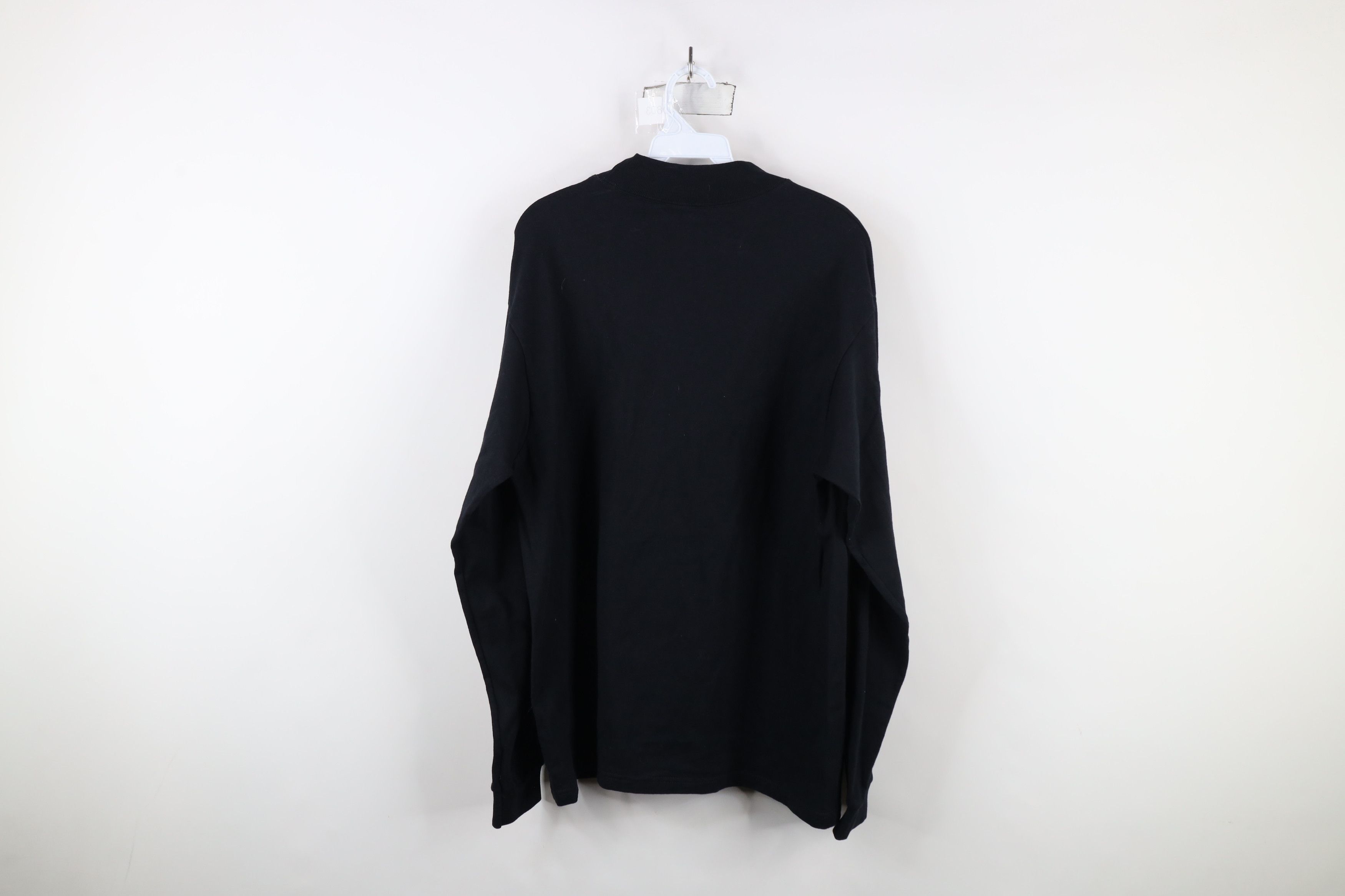 Vintage Vintage 90s Streetwear Mock Neck Long Sleeve T-Shirt Black Size US L / EU 52-54 / 3 - 6 Thumbnail