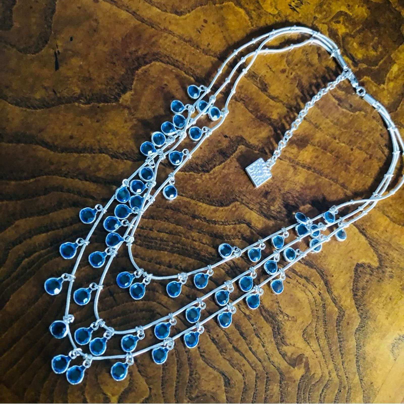 Anne Klein Vintage Anne Klein lion triple strand blue crystal necklace Size ONE SIZE - 9 Thumbnail