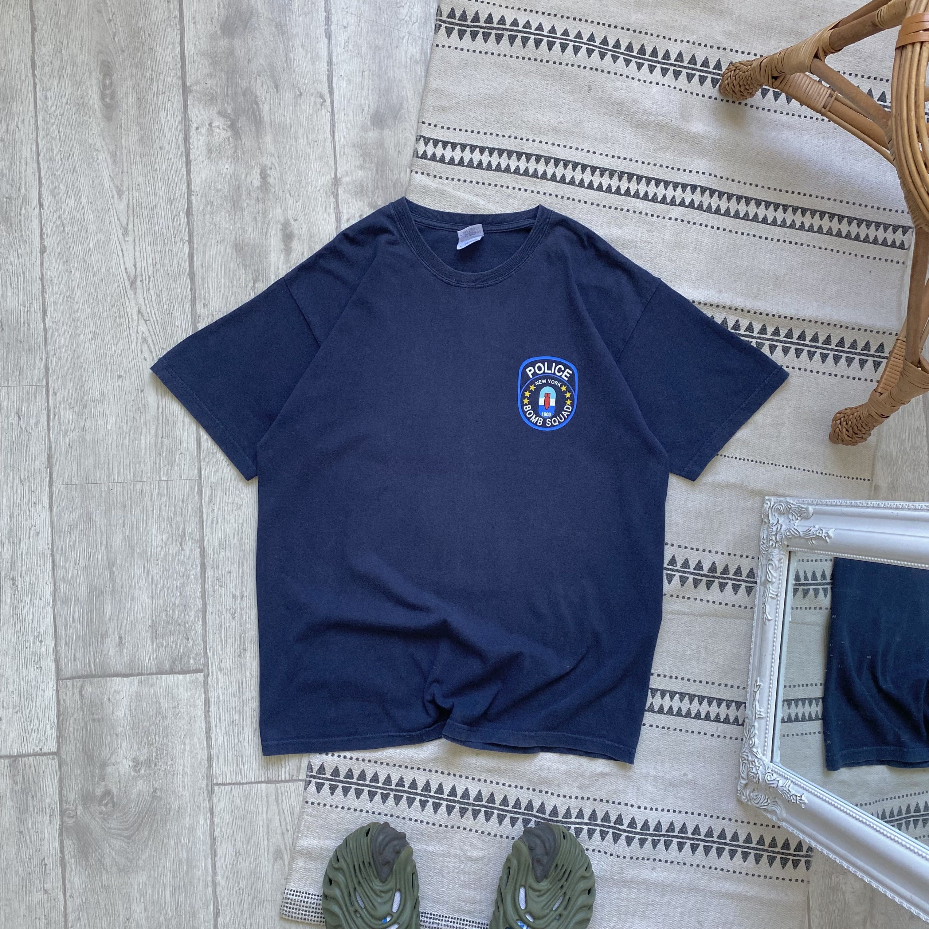 Gildan 🚔 Vintage NYPD New York police Heavy tee bomb squad Size US M / EU 48-50 / 2 - 1 Thumbnail