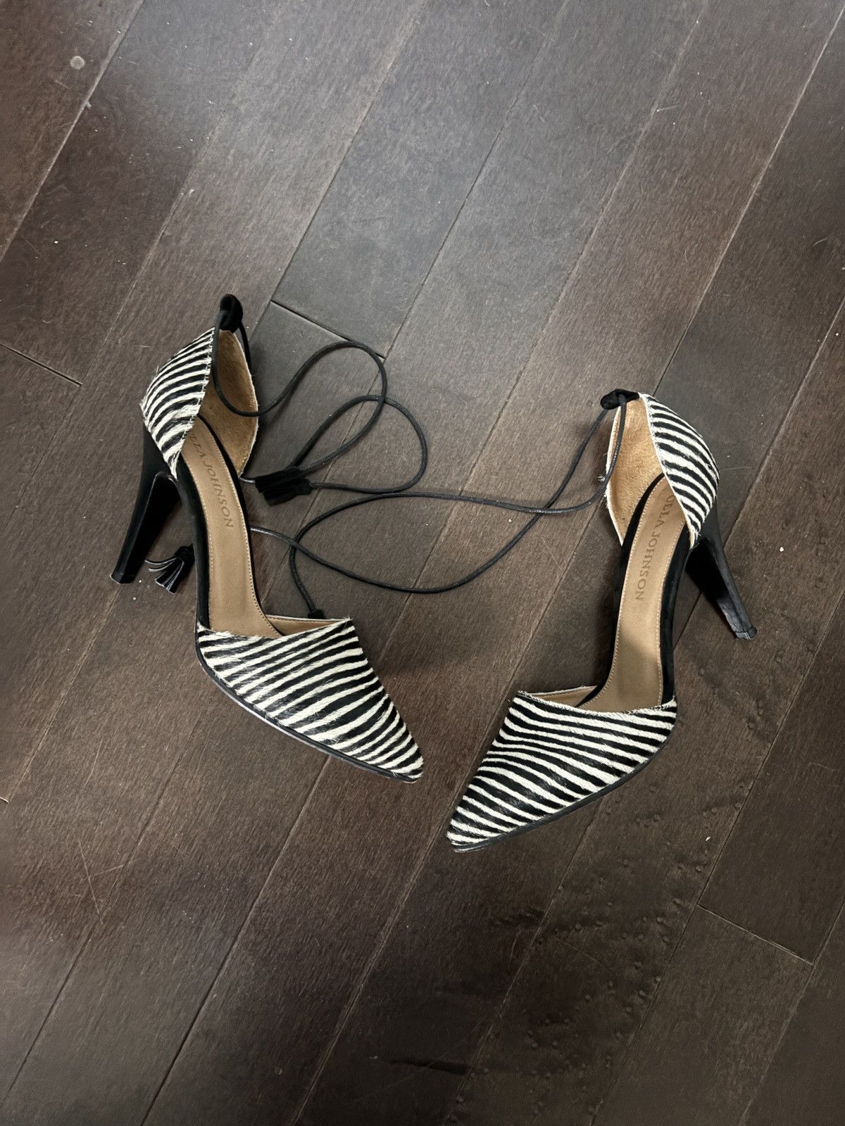 Ulla Johnson Vintage Ulla Johnson Kiki D'Orsay Heels in Zebra Calf Hair Size US 6 / IT 36 - 2 Thumbnail
